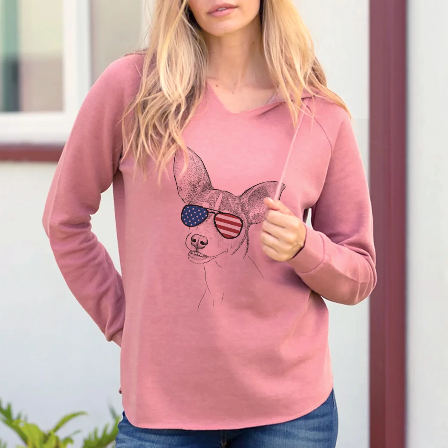 USA Kailani the Chihuahua Mix - Cali Wave Hooded Sweatshirt - Image 2