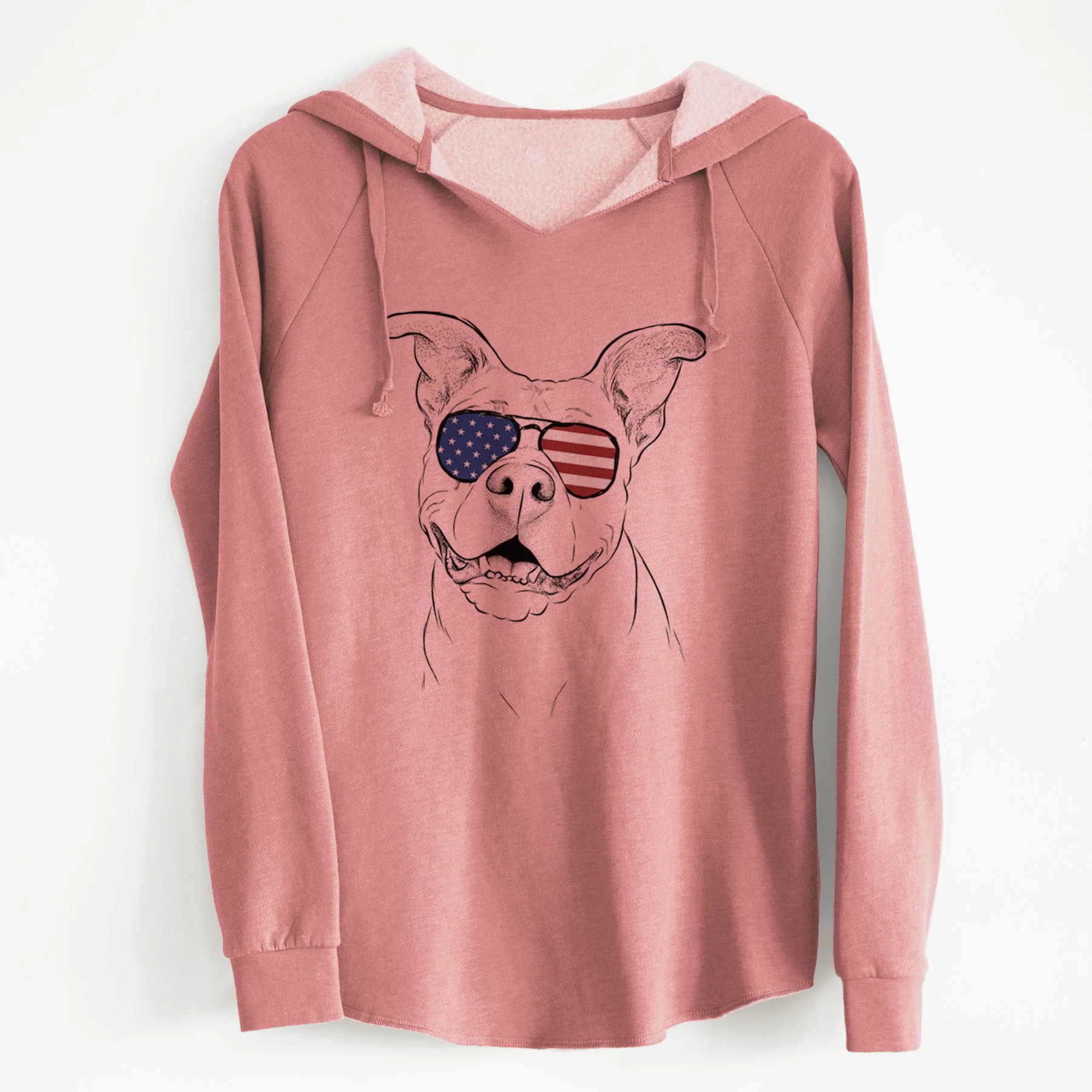 USA Malibu the Staffordshire Terrier/Pitbull Mix - Cali Wave Hooded Sweatshirt - Image 6