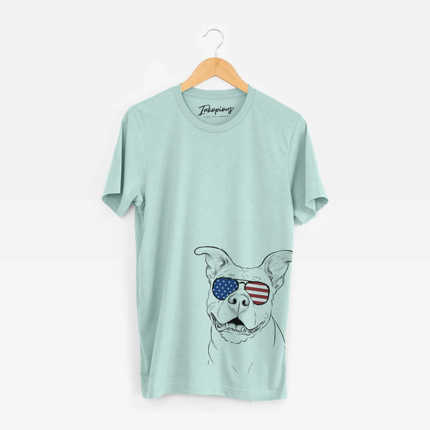 USA Malibu the Staffordshire Terrier/Pitbull Mix - Unisex Crewneck - Image 5
