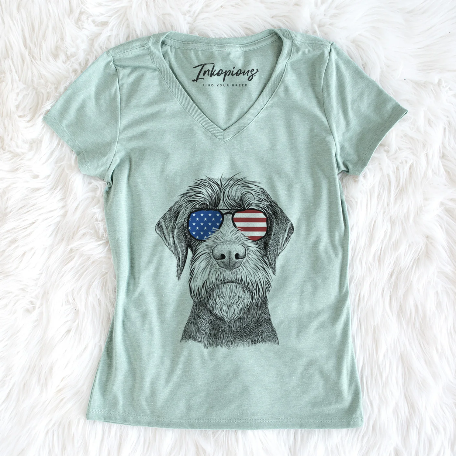 USA Oakley the Pudelpointer - Women's Perfect V-neck Shirt - Image 6