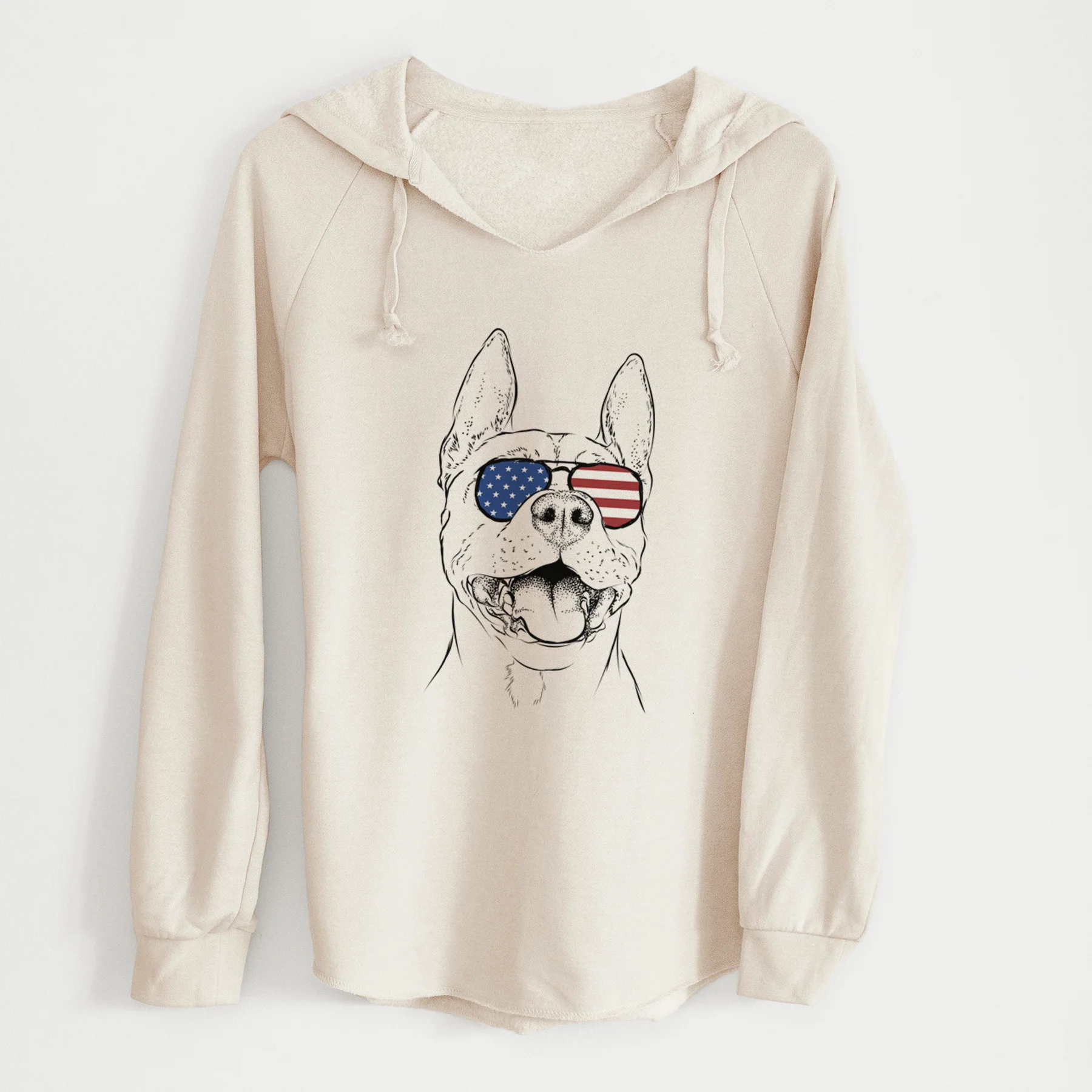 USA Wally the Pitbull - Cali Wave Hooded Sweatshirt