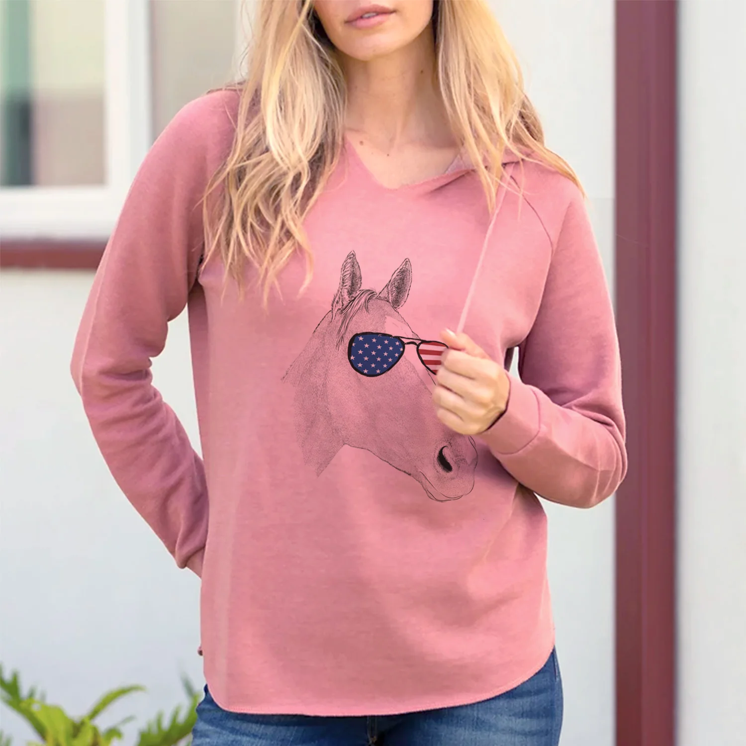 USA Westley the Horse - Cali Wave Hooded Sweatshirt - Image 2