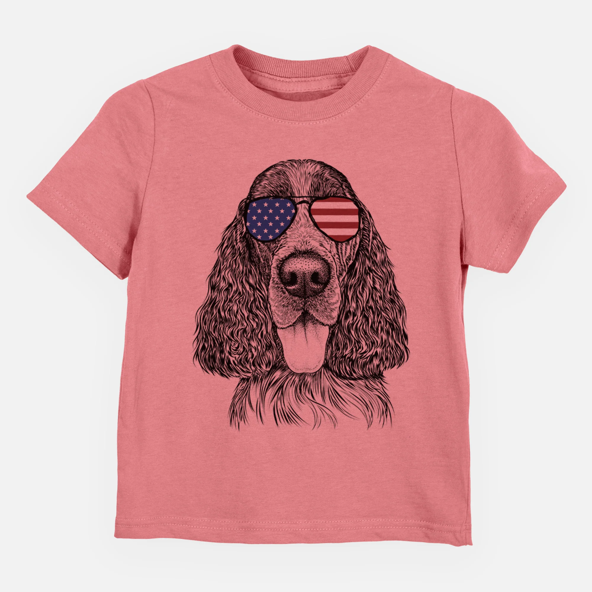 USA Duke the English Springer Spaniel - Kids/Youth/Toddler Shirt - Image 4