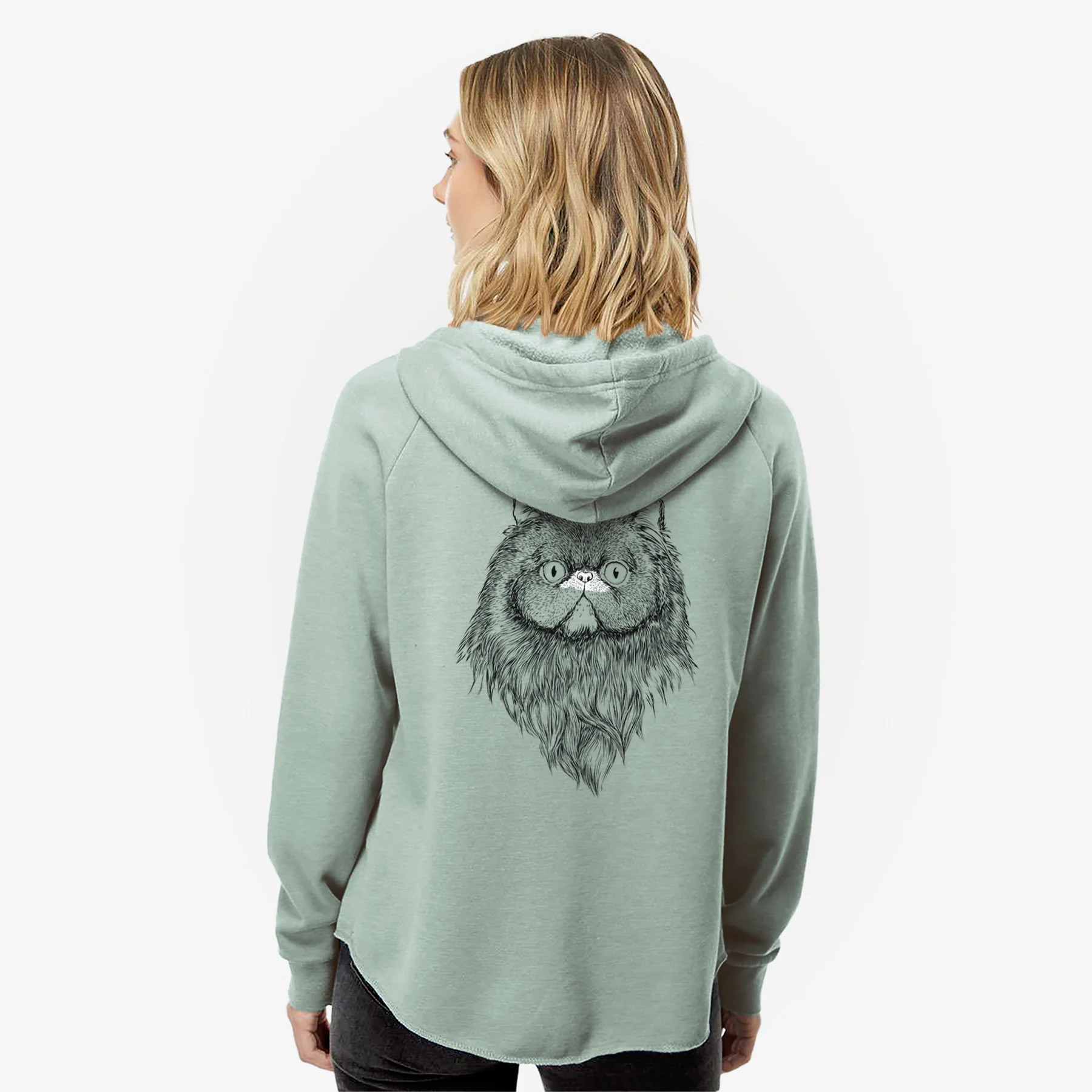 Vader the Persian Cat - Women's Cali Wave Zip-Up Sweatshirt - Image 2