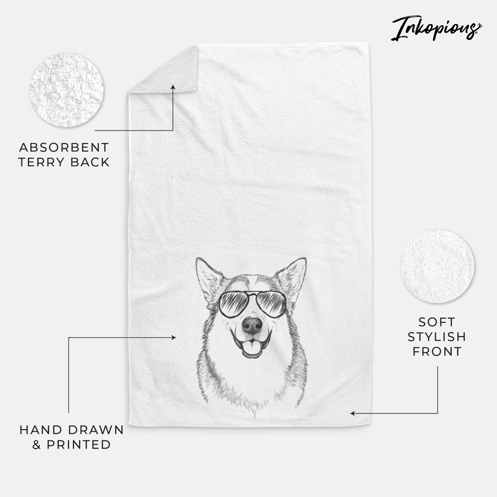 Vader the Alaskan Malamute Decorative Hand Towel - Image 18