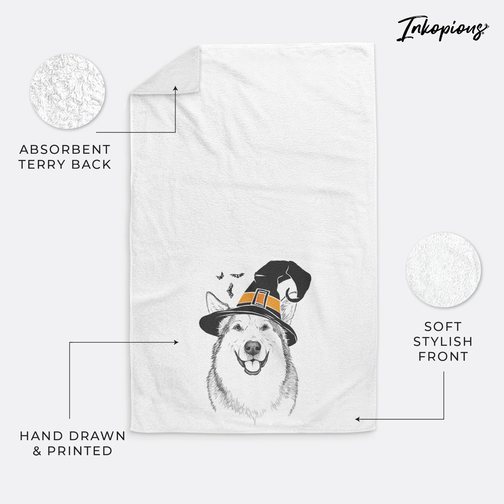Vader the Alaskan Malamute Decorative Hand Towel - Image 20