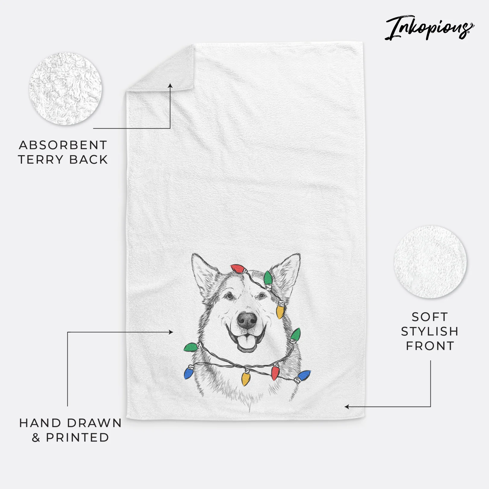 Vader the Alaskan Malamute Decorative Hand Towel - Image 22