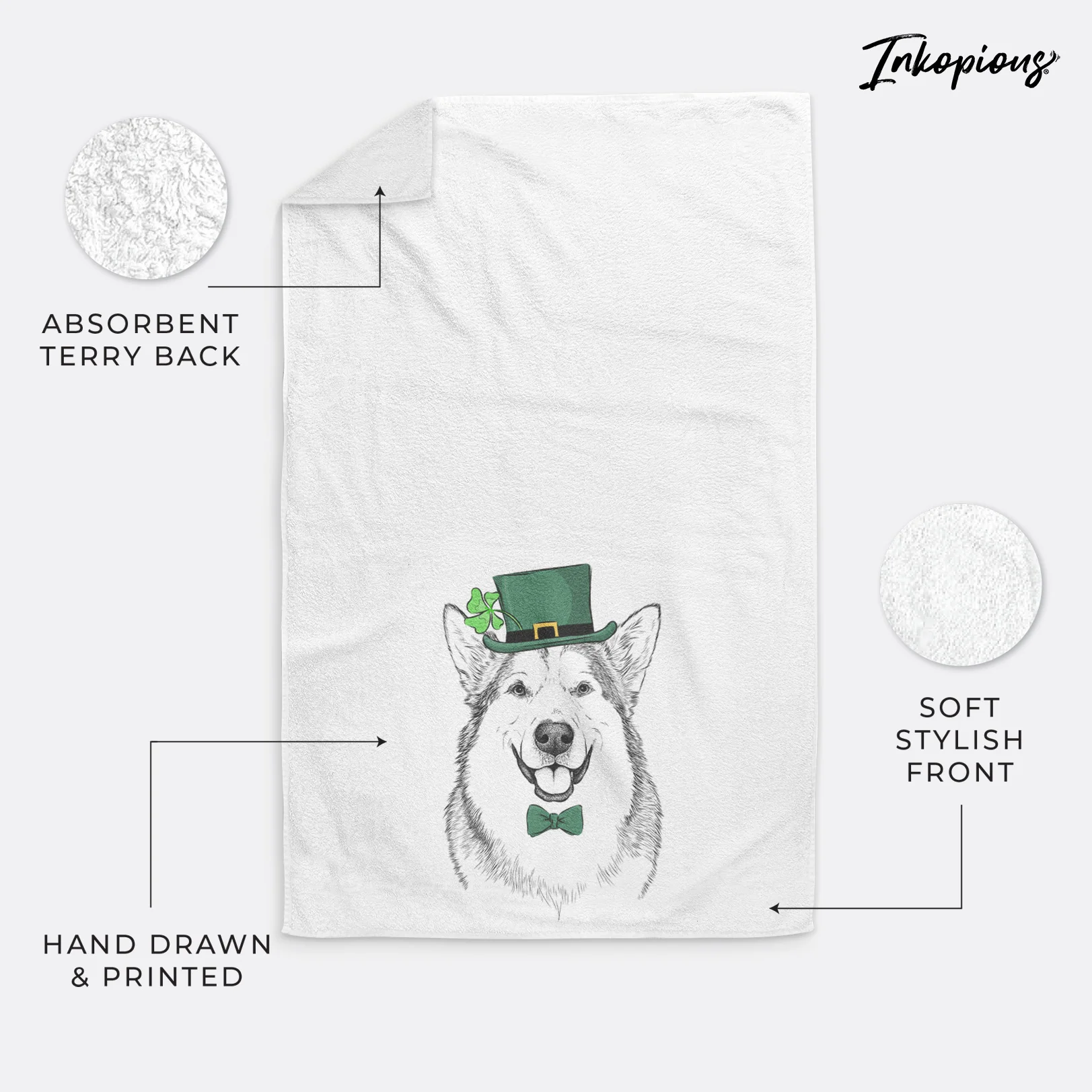 Vader the Alaskan Malamute Decorative Hand Towel - Image 25