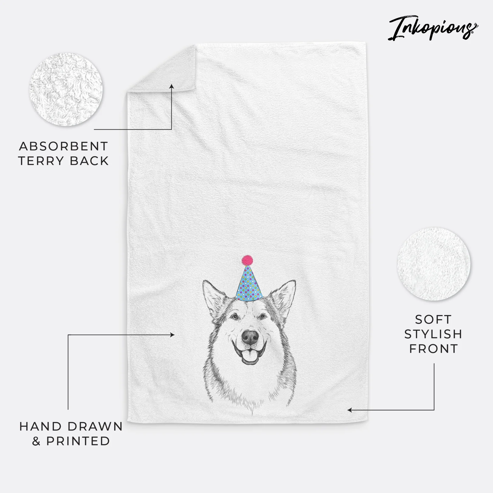 Vader the Alaskan Malamute Decorative Hand Towel - Image 27