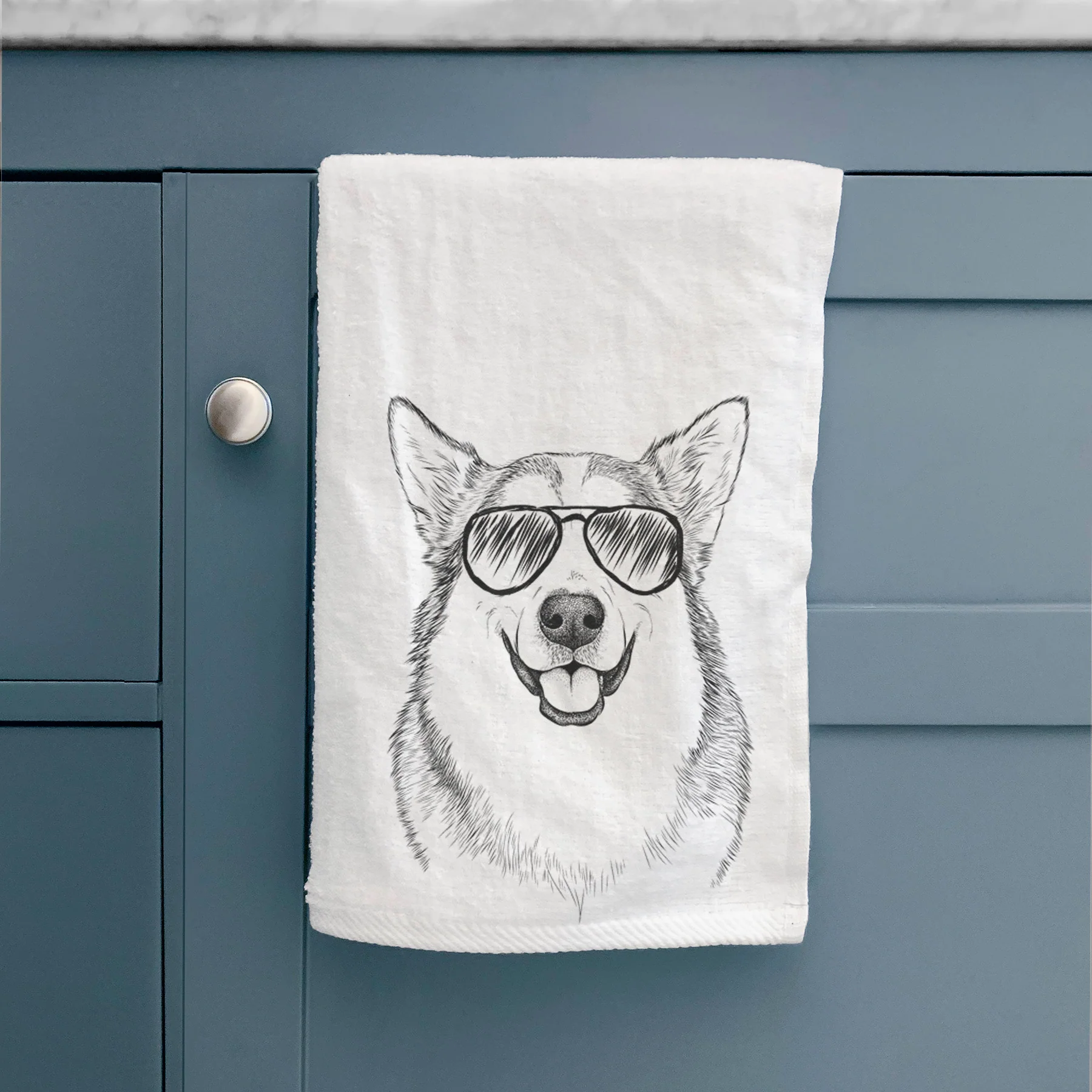 Vader the Alaskan Malamute Decorative Hand Towel - Image 3