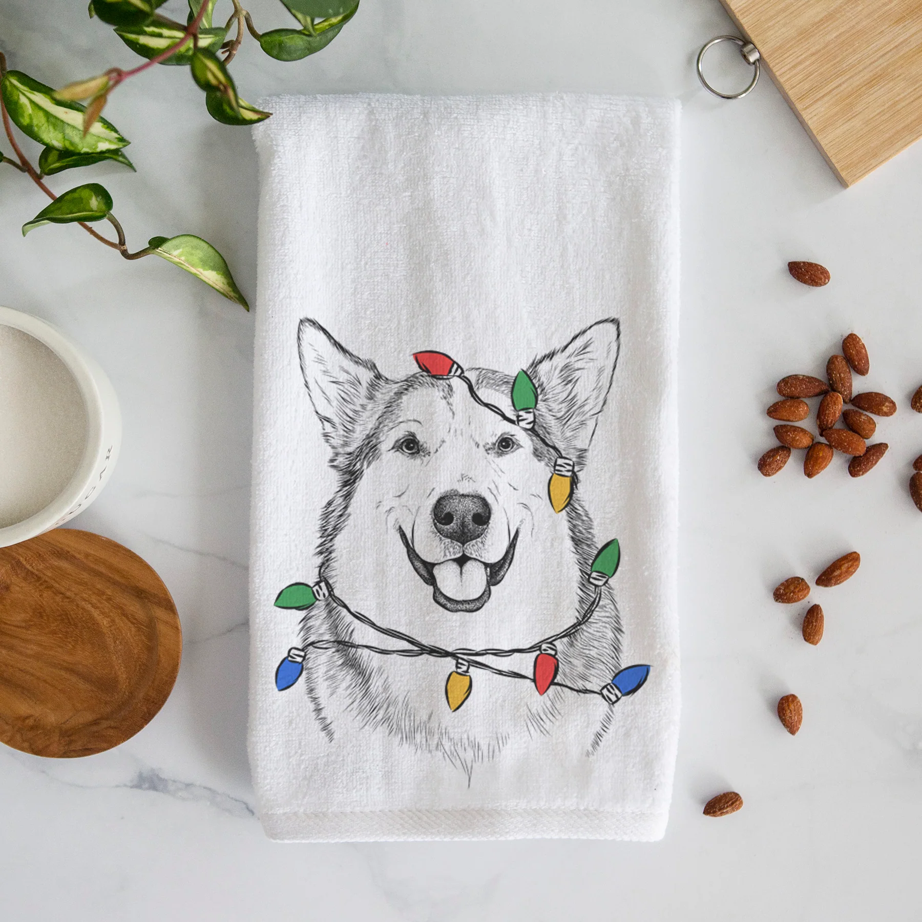 Vader the Alaskan Malamute Decorative Hand Towel - Image 5