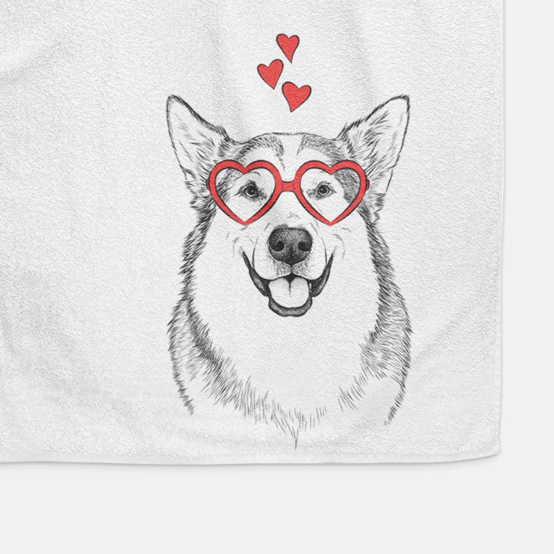Vader the Alaskan Malamute Decorative Hand Towel - Image 6
