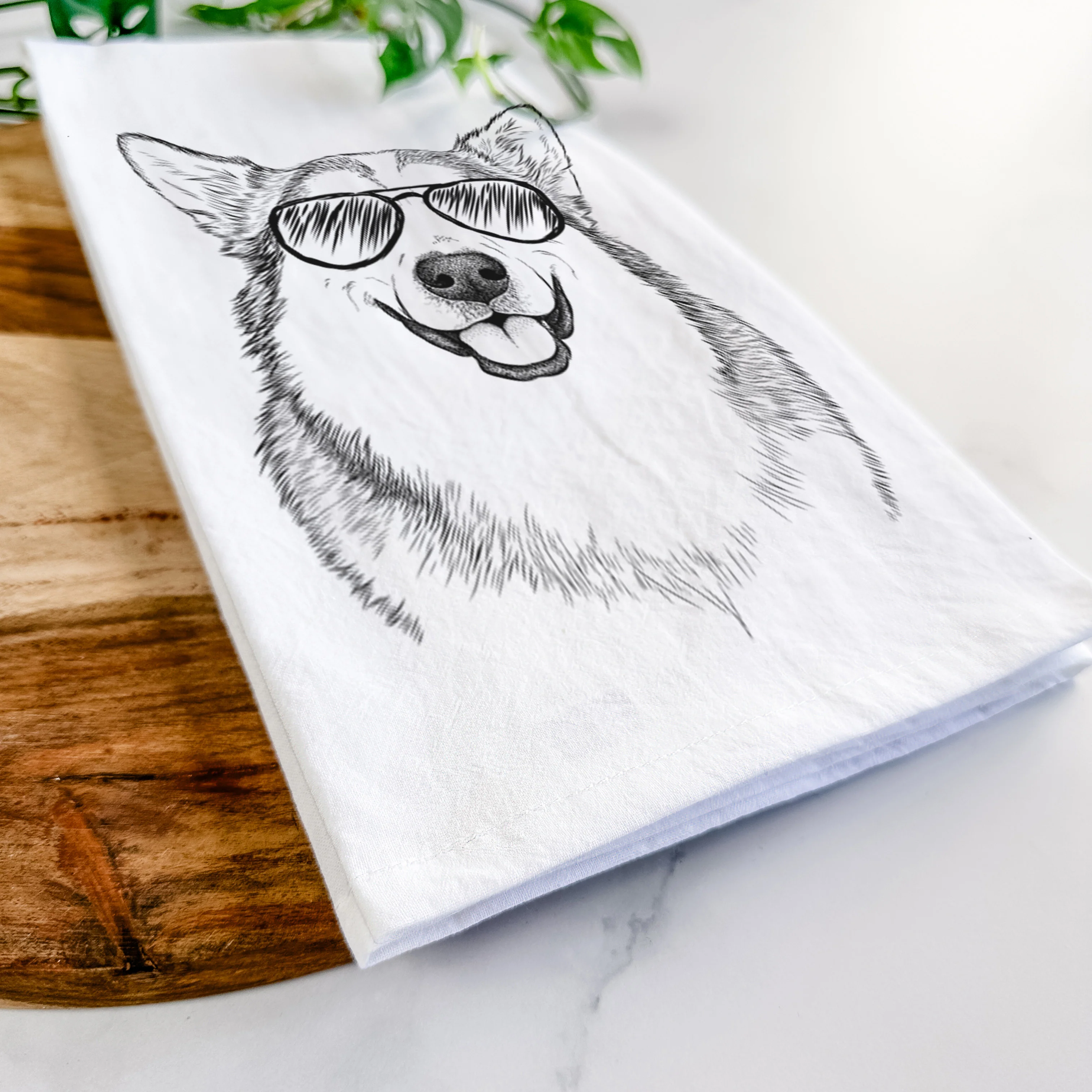 Vader the Alaskan Malamute Tea Towel - Image 6