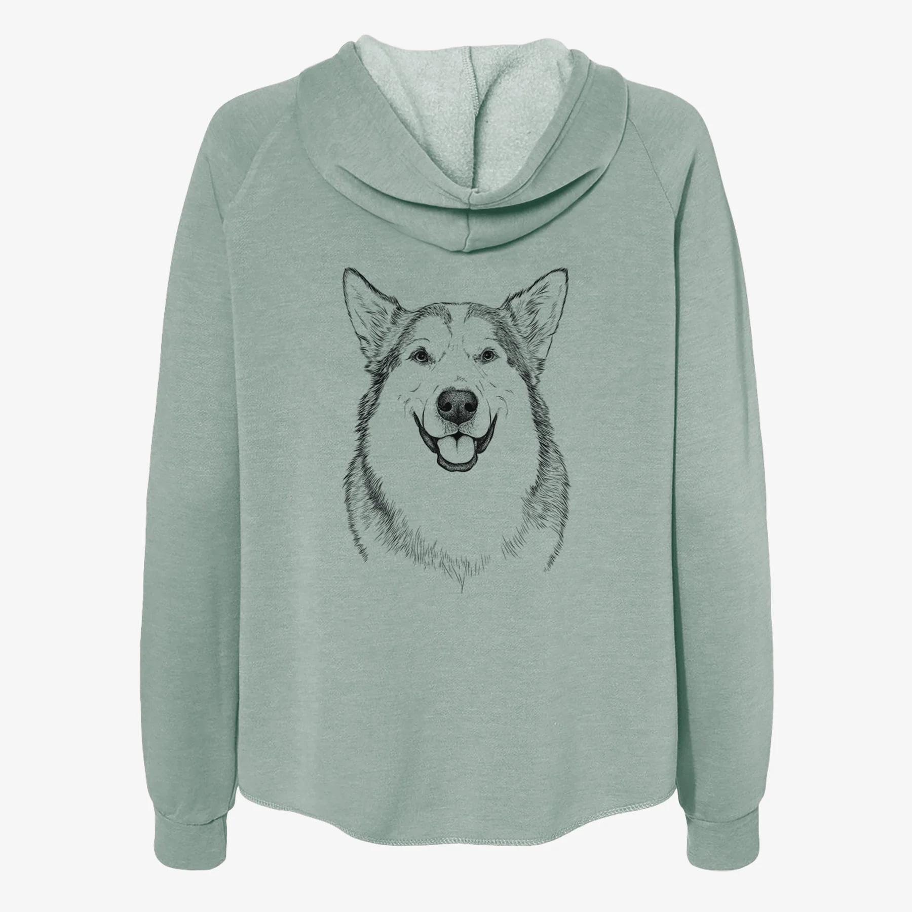 Vader the Alaskan Malamute - Women's Cali Wave Zip-Up Sweatshirt - Image 4