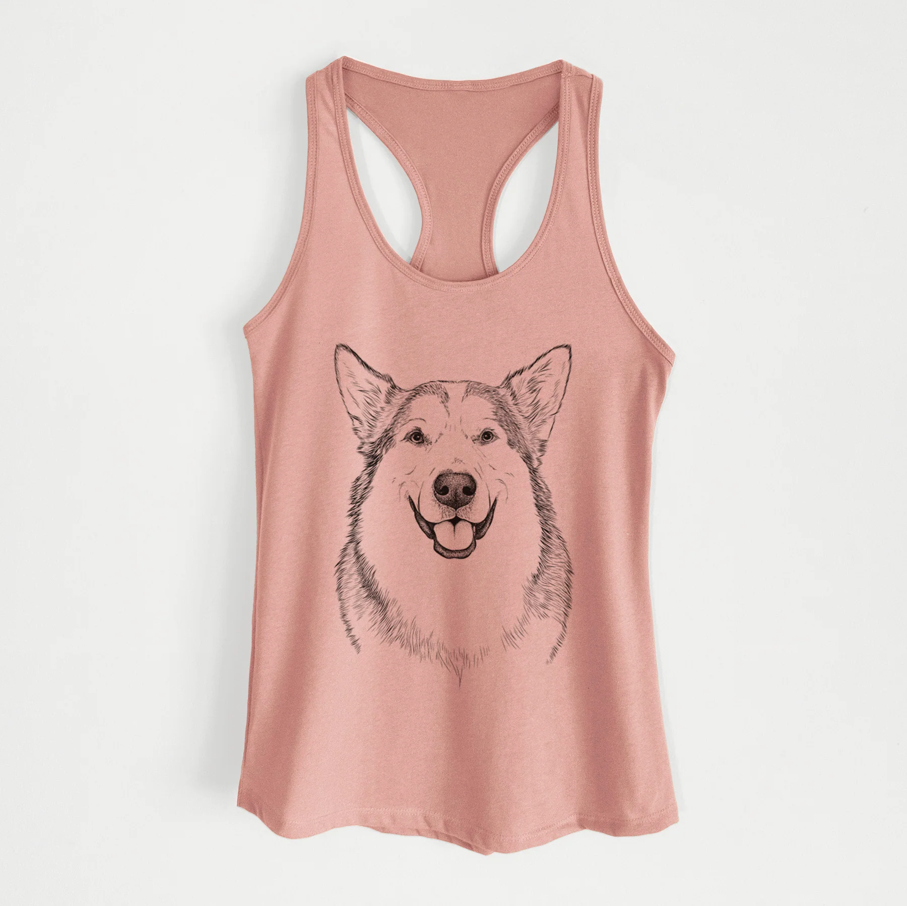 Vader the Alaskan Malamute - Women's Racerback Tanktop - Image 3