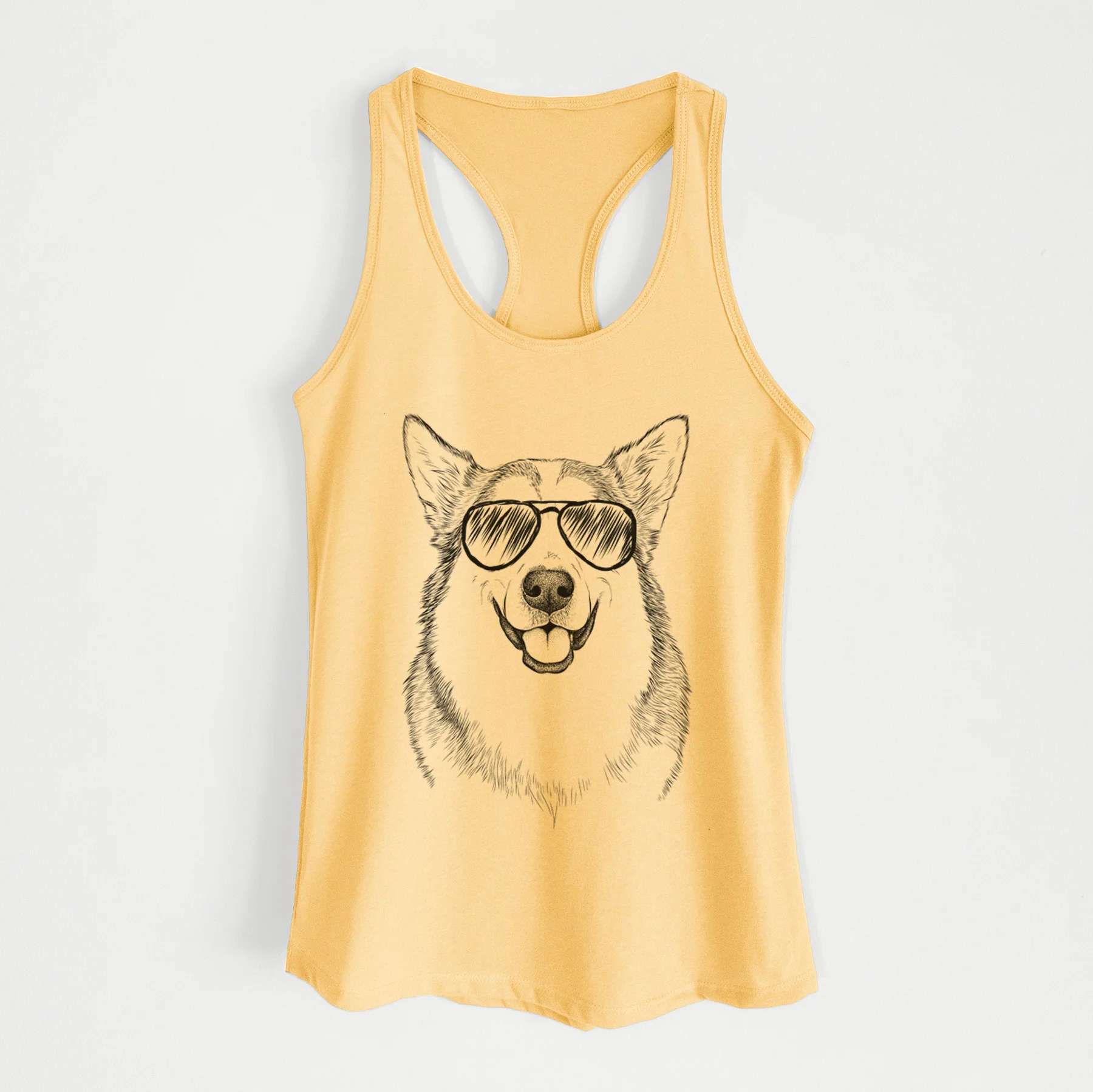 Vader the Alaskan Malamute - Women's Racerback Tanktop - Image 9