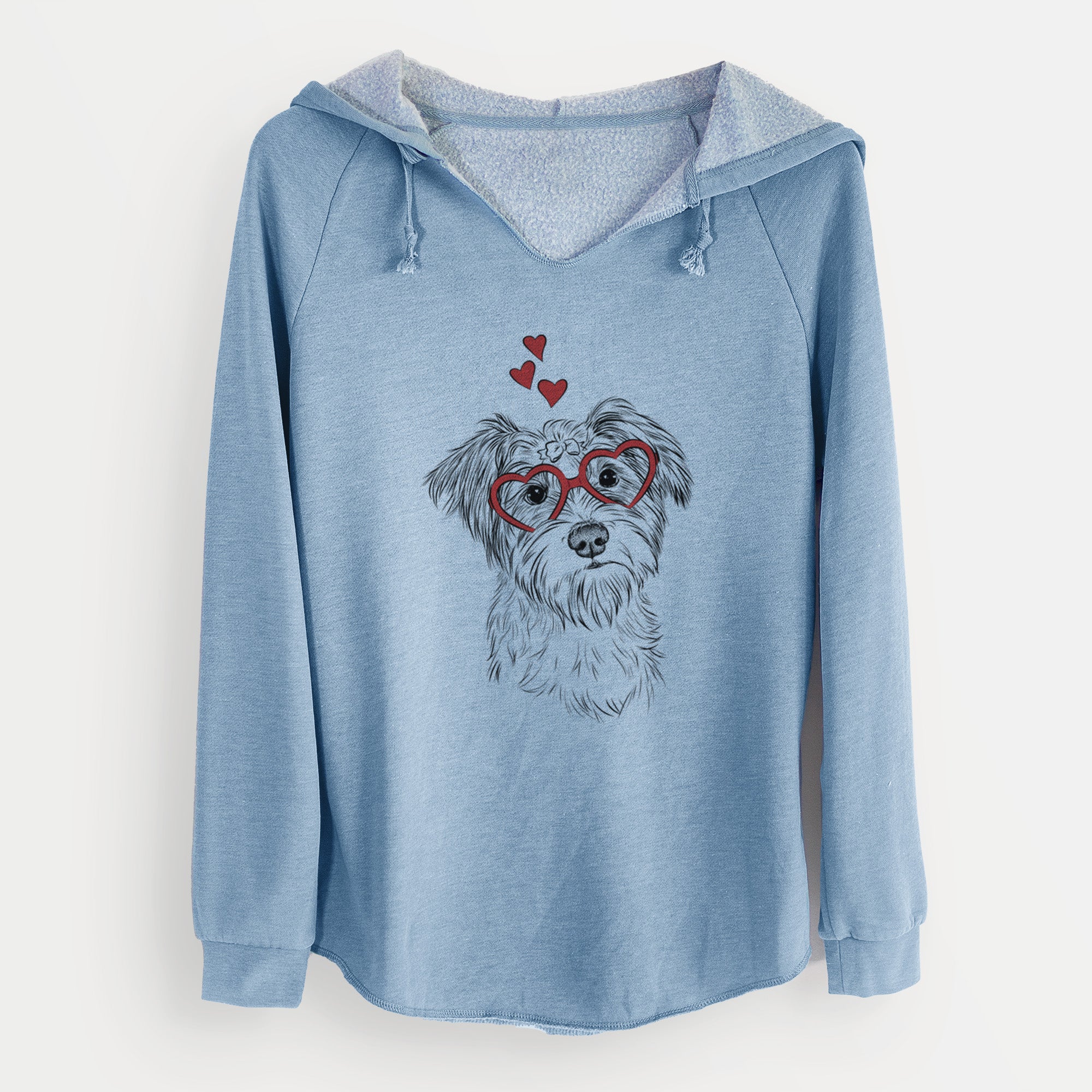 Valentine Birdee the Schnauzer Mix - Cali Wave Hooded Sweatshirt - Image 8