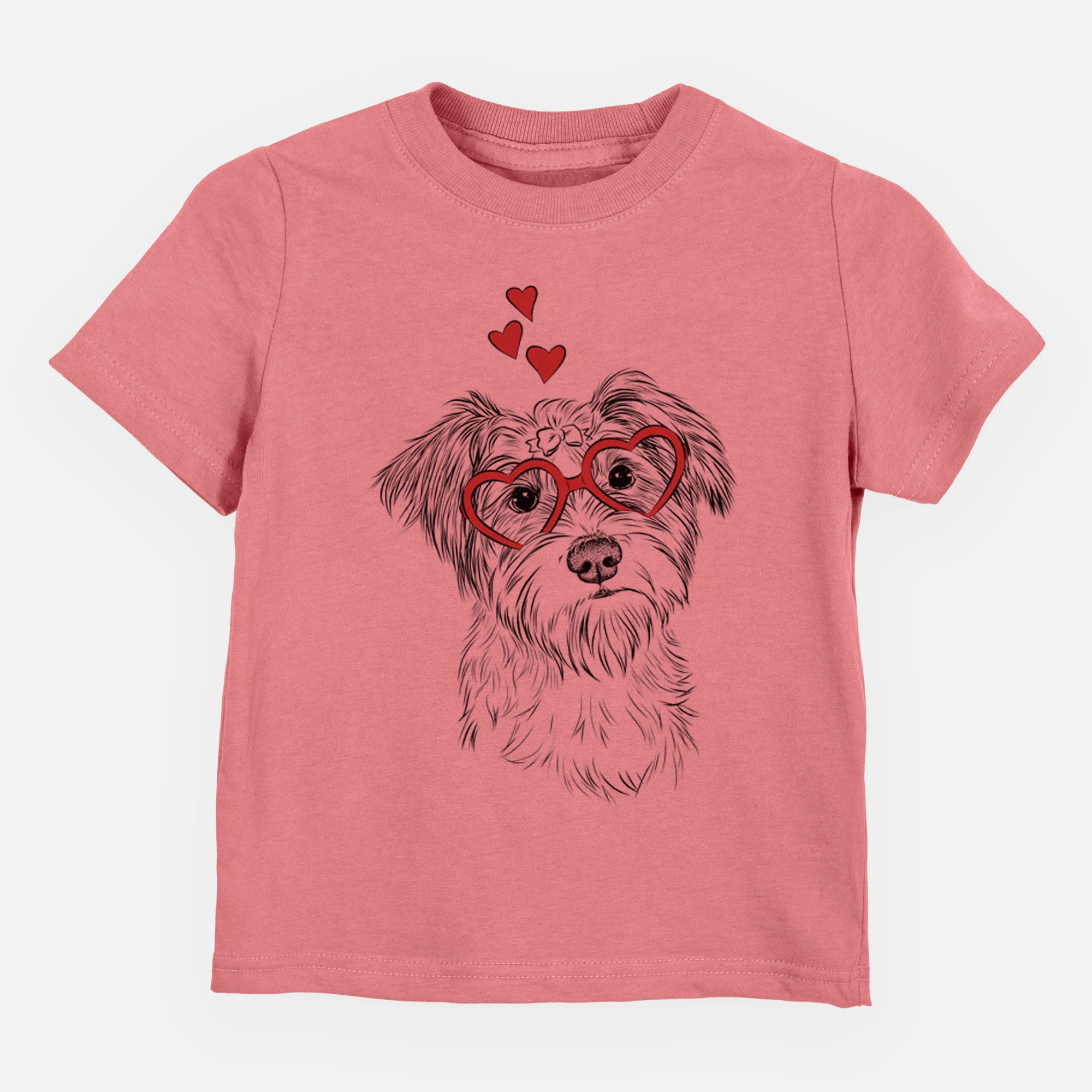 Valentine Birdee the Schnauzer Mix - Kids/Youth/Toddler Shirt - Image 4