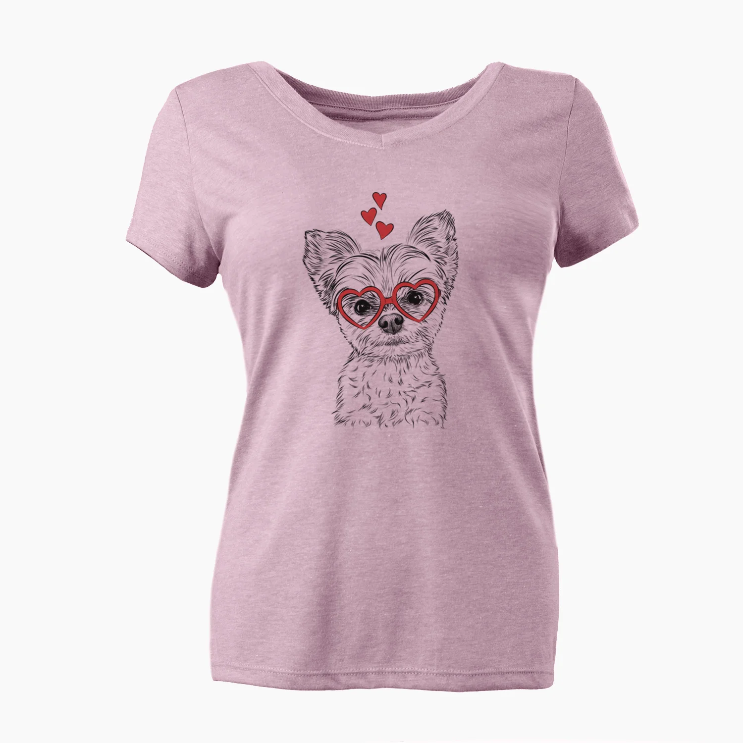 Valentine Chance the Yapper the Yorkshire Terrier - Women's Perfect V-neck Shirt - Image 6