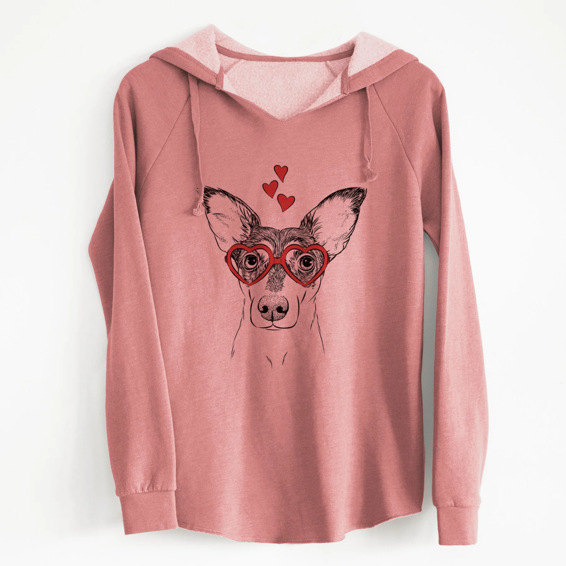 Valentine Chloe the Doxie Mix - Cali Wave Hooded Sweatshirt - Image 5