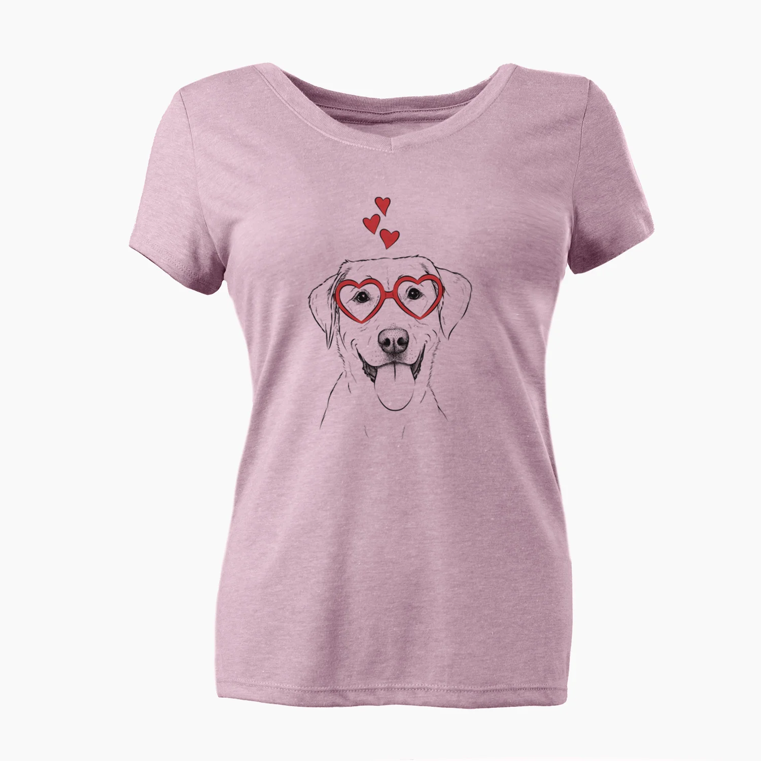 Valentine Daisy the Labrador Retriever - Women's Perfect V-neck Shirt - Image 6