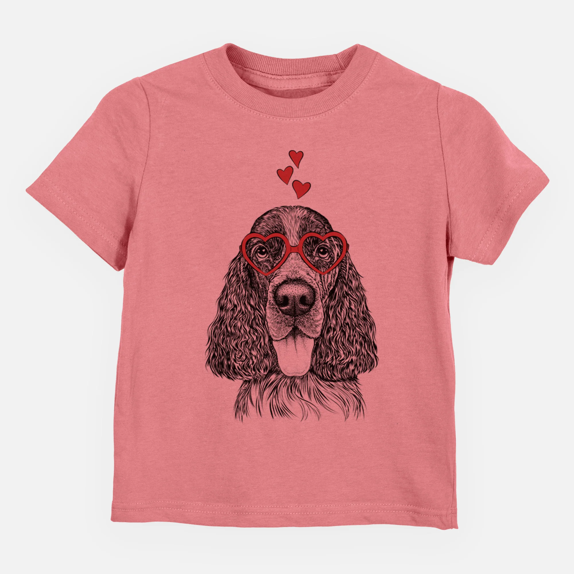 Valentine Duke the English Springer Spaniel - Kids/Youth/Toddler Shirt - Image 4