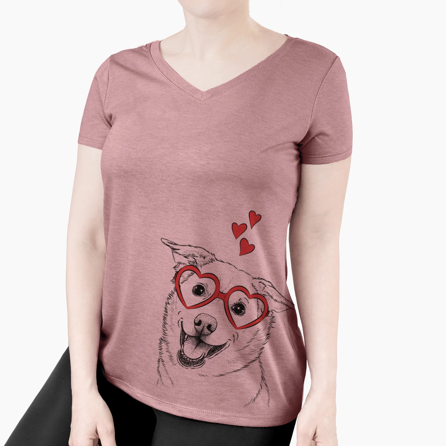 Valentine Jazz the Lab Mix - Women's Perfect V-neck Shirt - Image 3