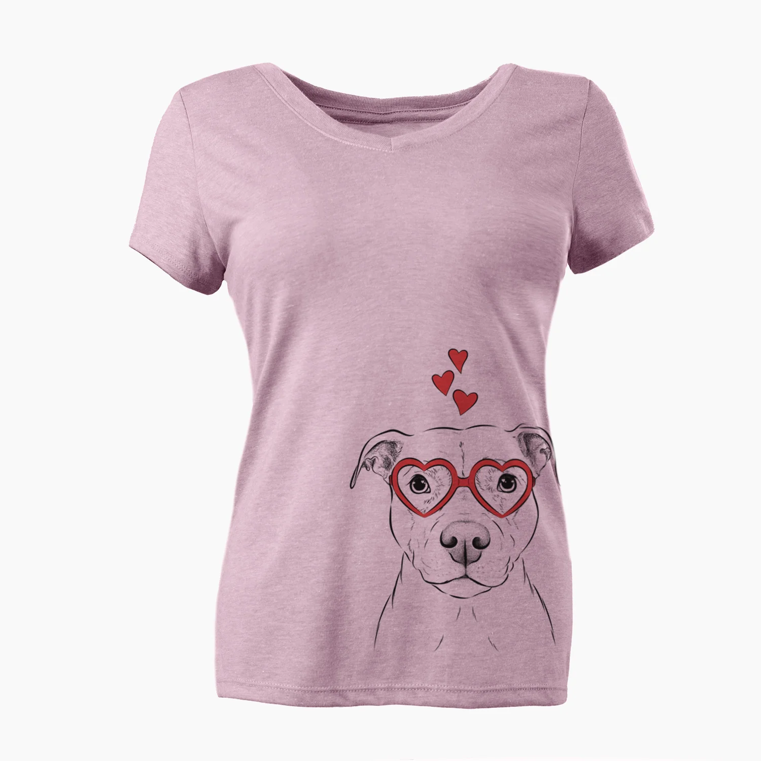 Valentine Khaleesi the Pitbull - Women's Perfect V-neck Shirt - Image 2