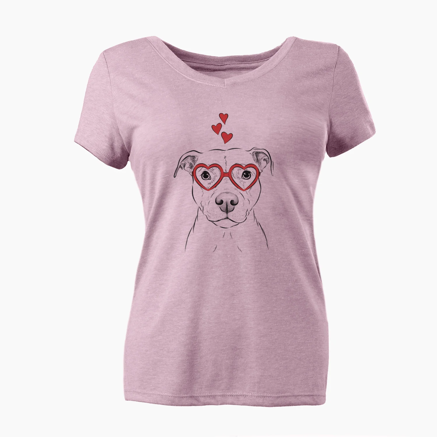 Valentine Khaleesi the Pitbull - Women's Perfect V-neck Shirt - Image 6