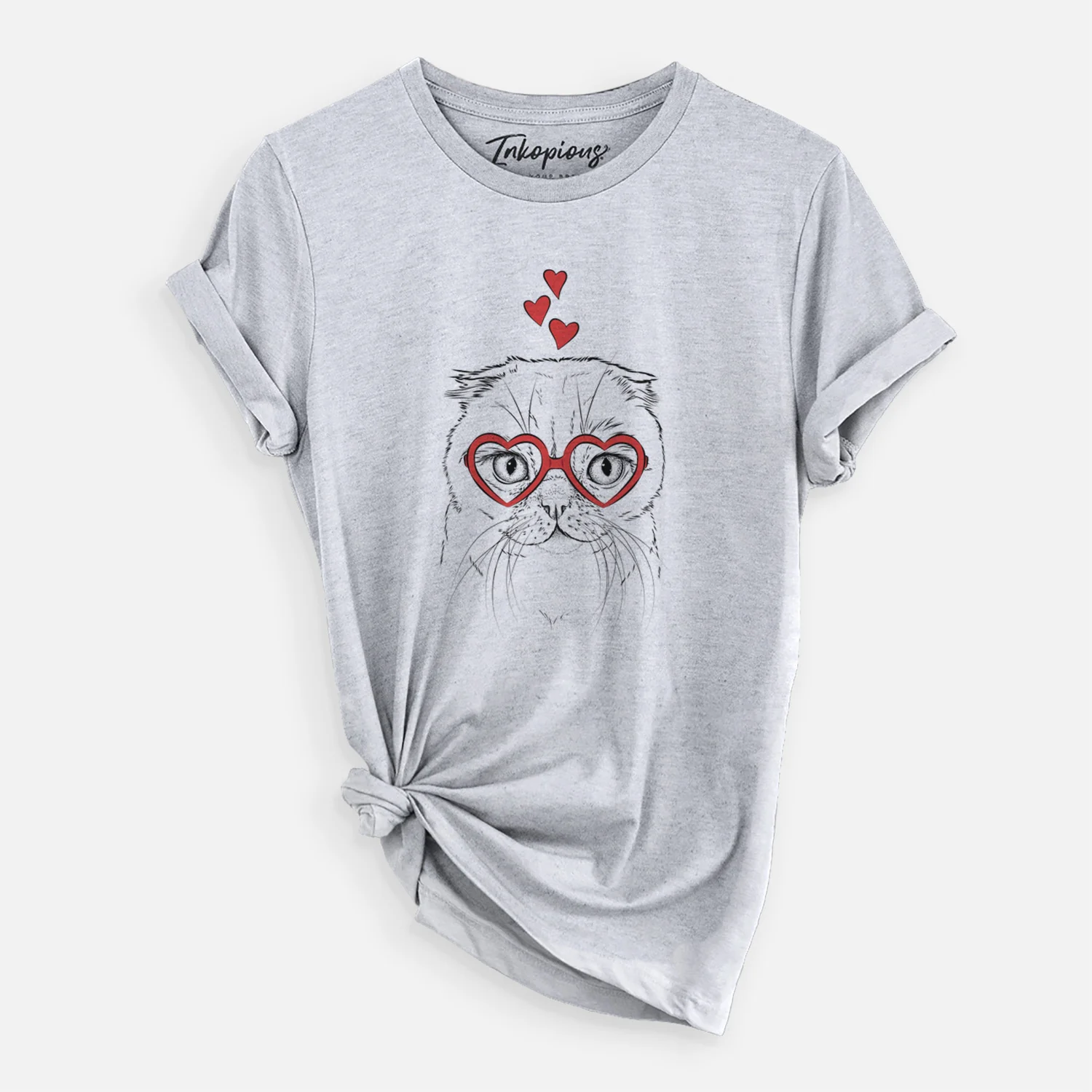 Valentine Lina the Exotic Fold Cat - Unisex Crewneck - Image 6