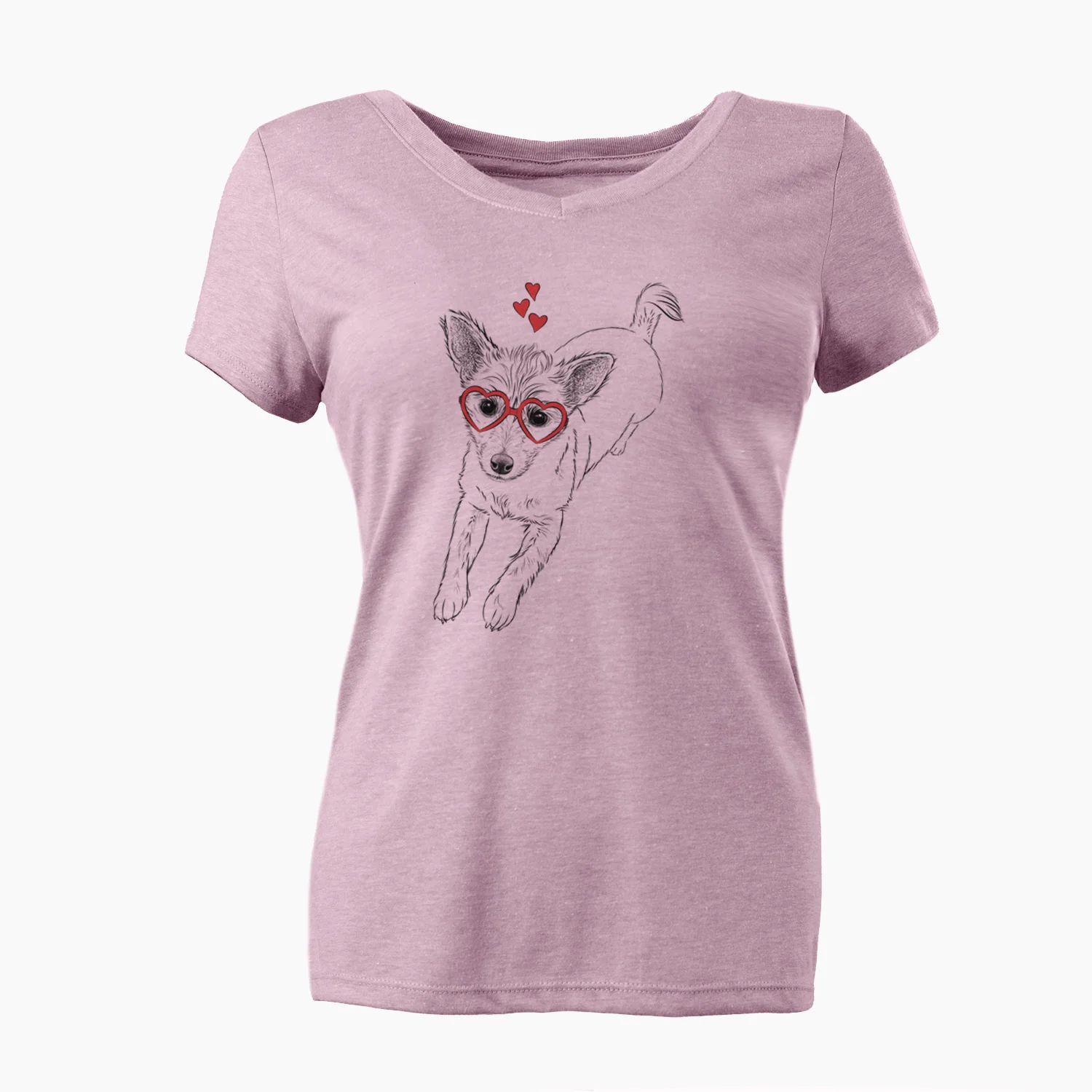 Valentine Maisie the Terrier Mix - Women's Perfect V-neck Shirt - Image 6