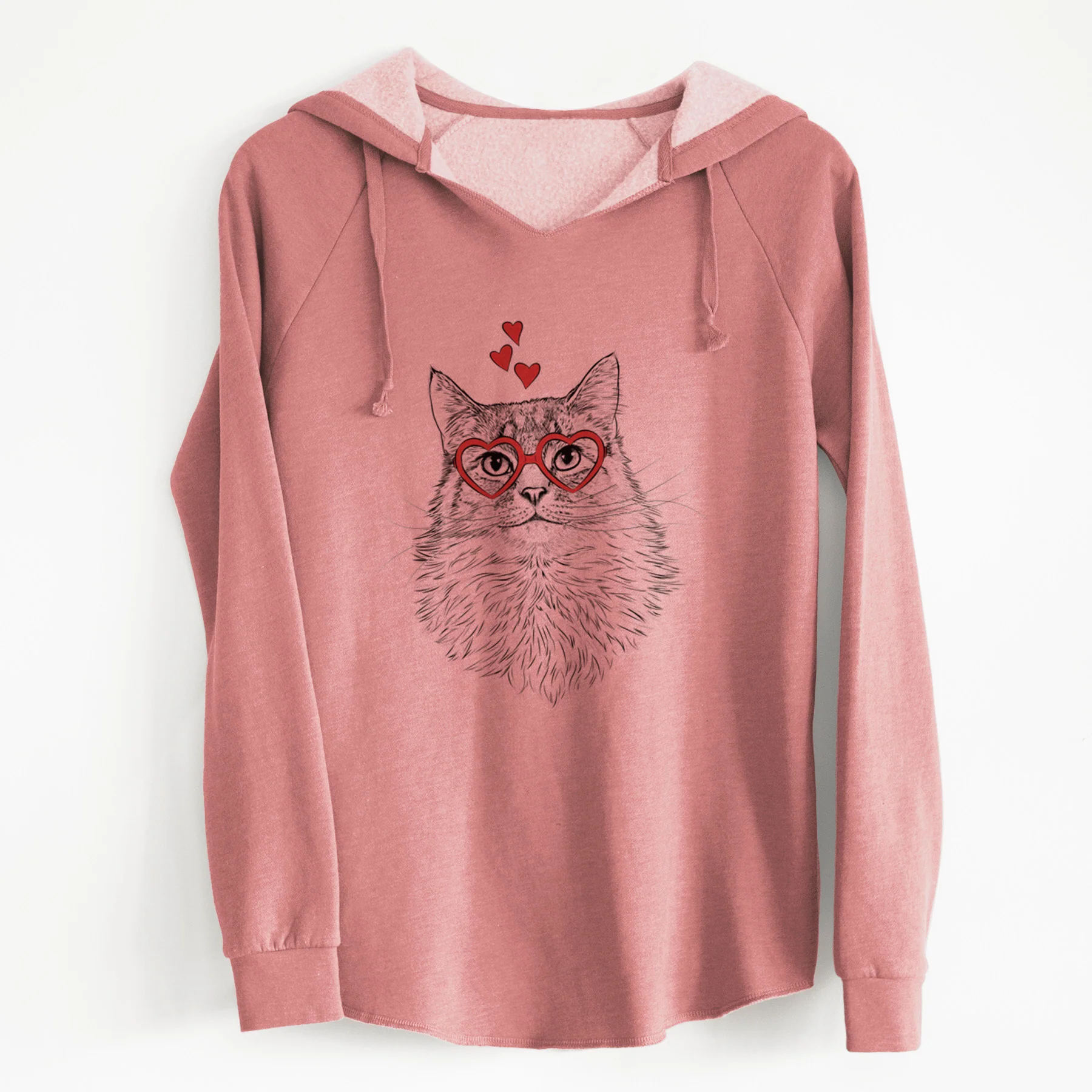 Valentine Olive the Cat - Cali Wave Hooded Sweatshirt - Image 5