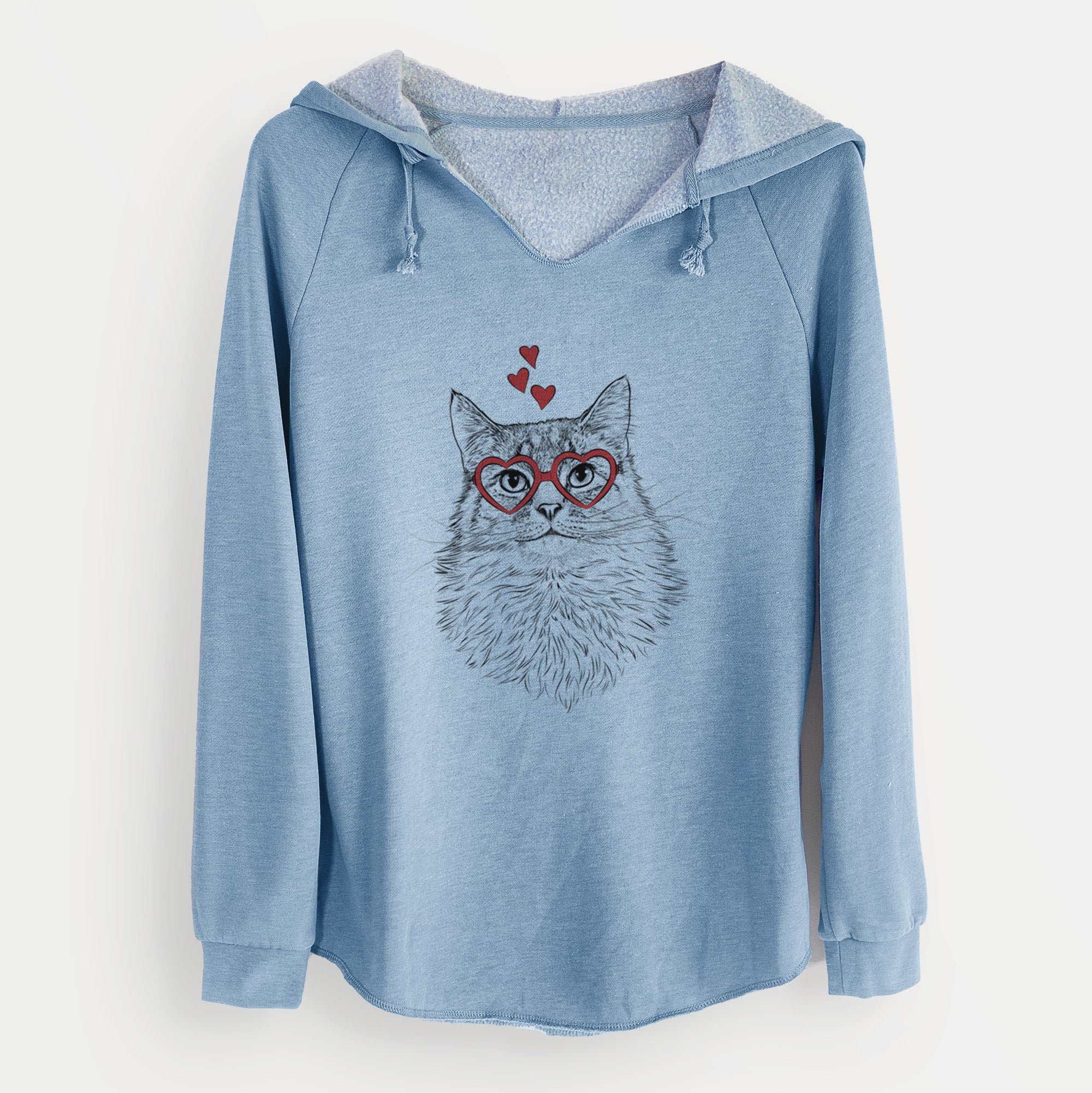 Valentine Olive the Cat - Cali Wave Hooded Sweatshirt - Image 7
