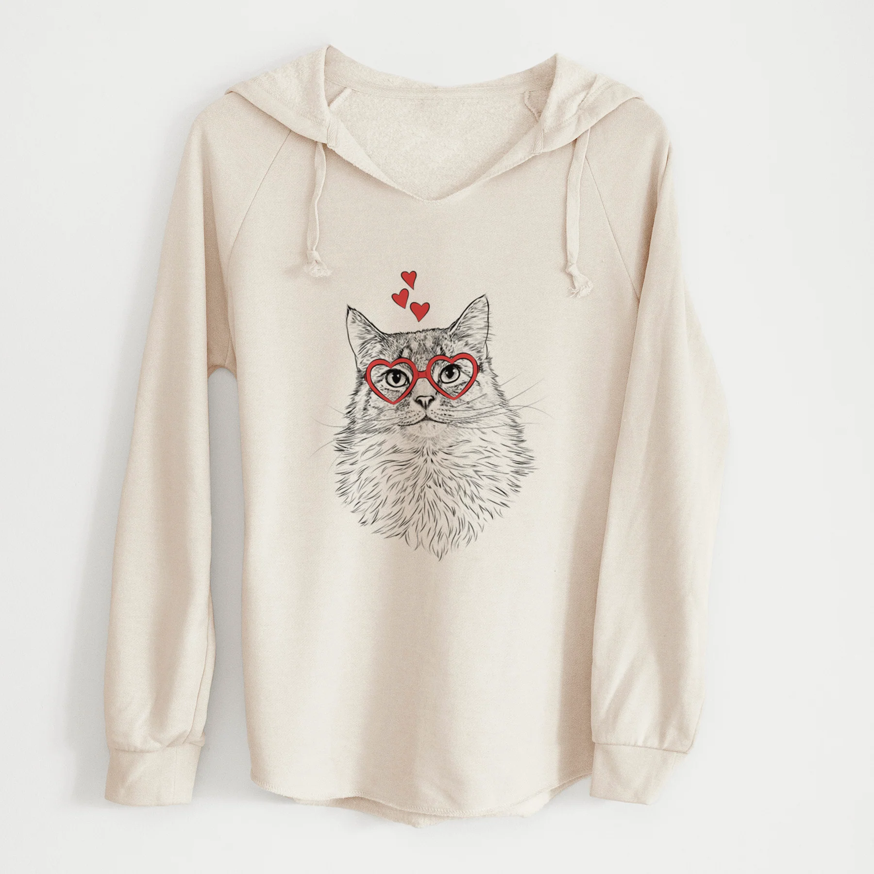 Valentine Olive the Cat - Cali Wave Hooded Sweatshirt - Image 8