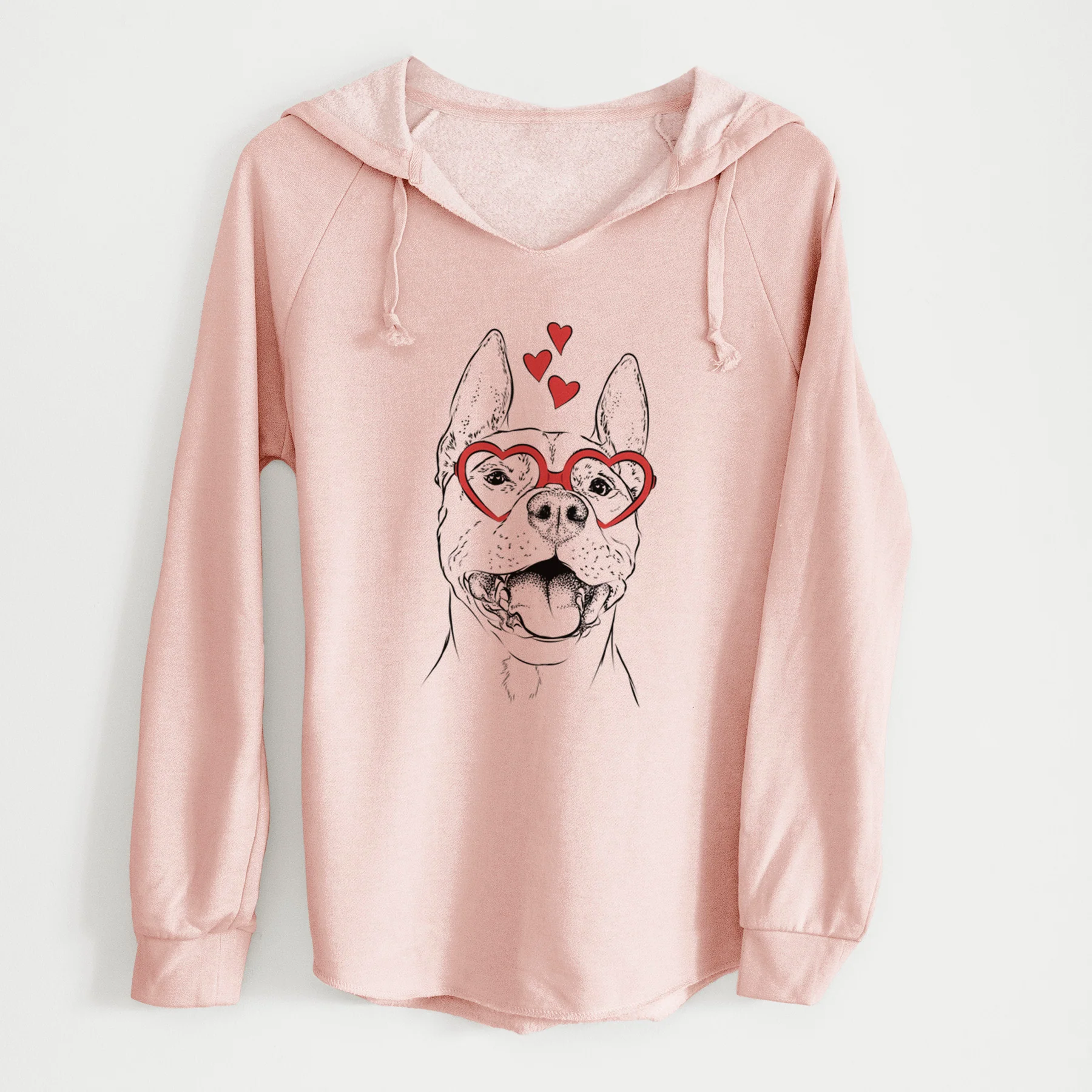 Valentine Wally the Pitbull - Cali Wave Hooded Sweatshirt - Image 4