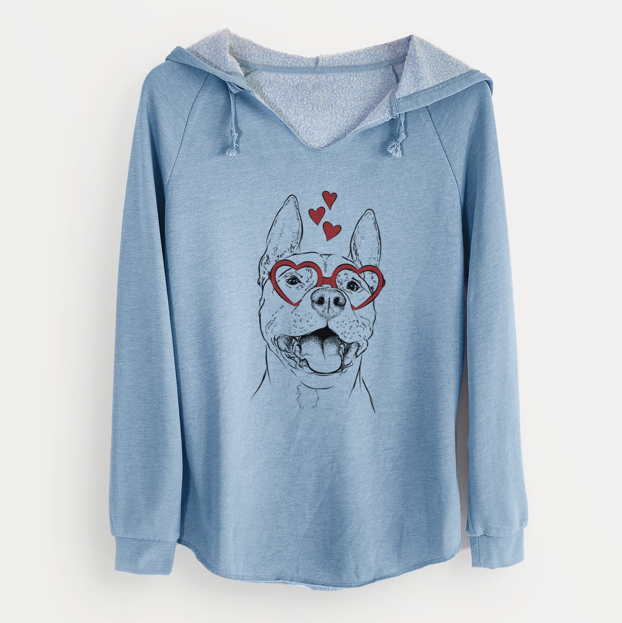Valentine Wally the Pitbull - Cali Wave Hooded Sweatshirt - Image 7