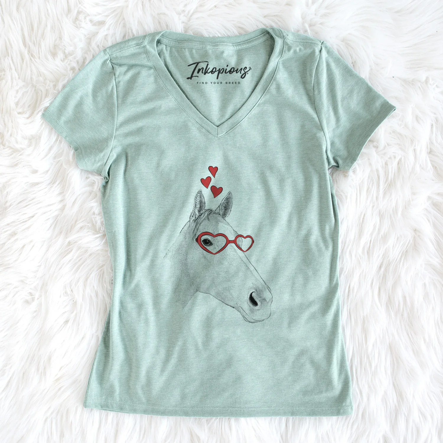 Valentine Westley the Horse - Women's Perfect V-neck Shirt - Image 5
