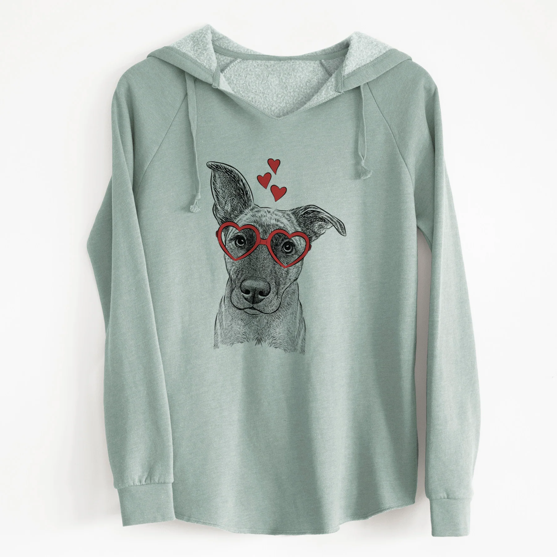 Valentine Zoey the Mixed Breed - Cali Wave Hooded Sweatshirt - Image 6