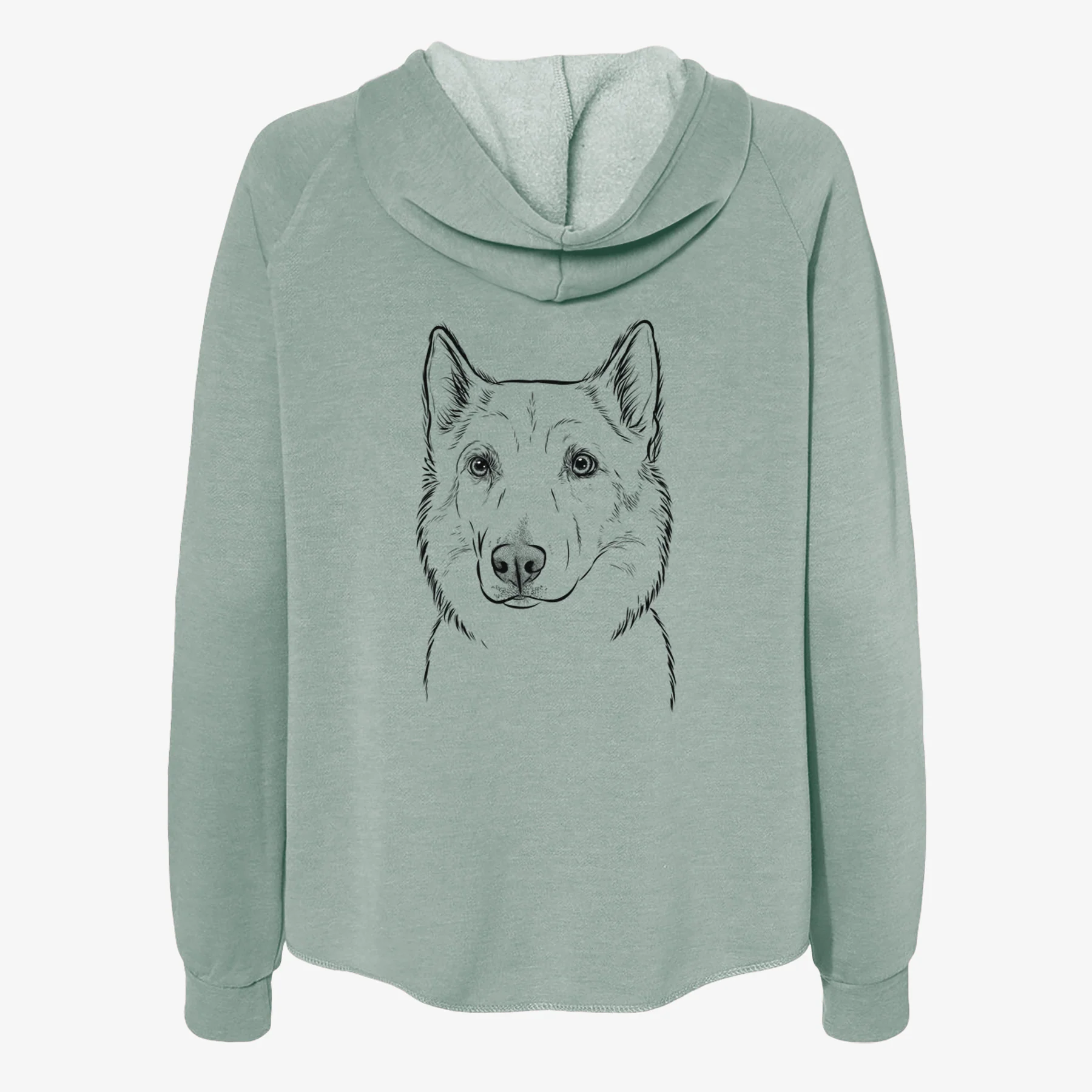 Vox the Siberian Husky - Women's Cali Wave Zip-Up Sweatshirt - Image 4
