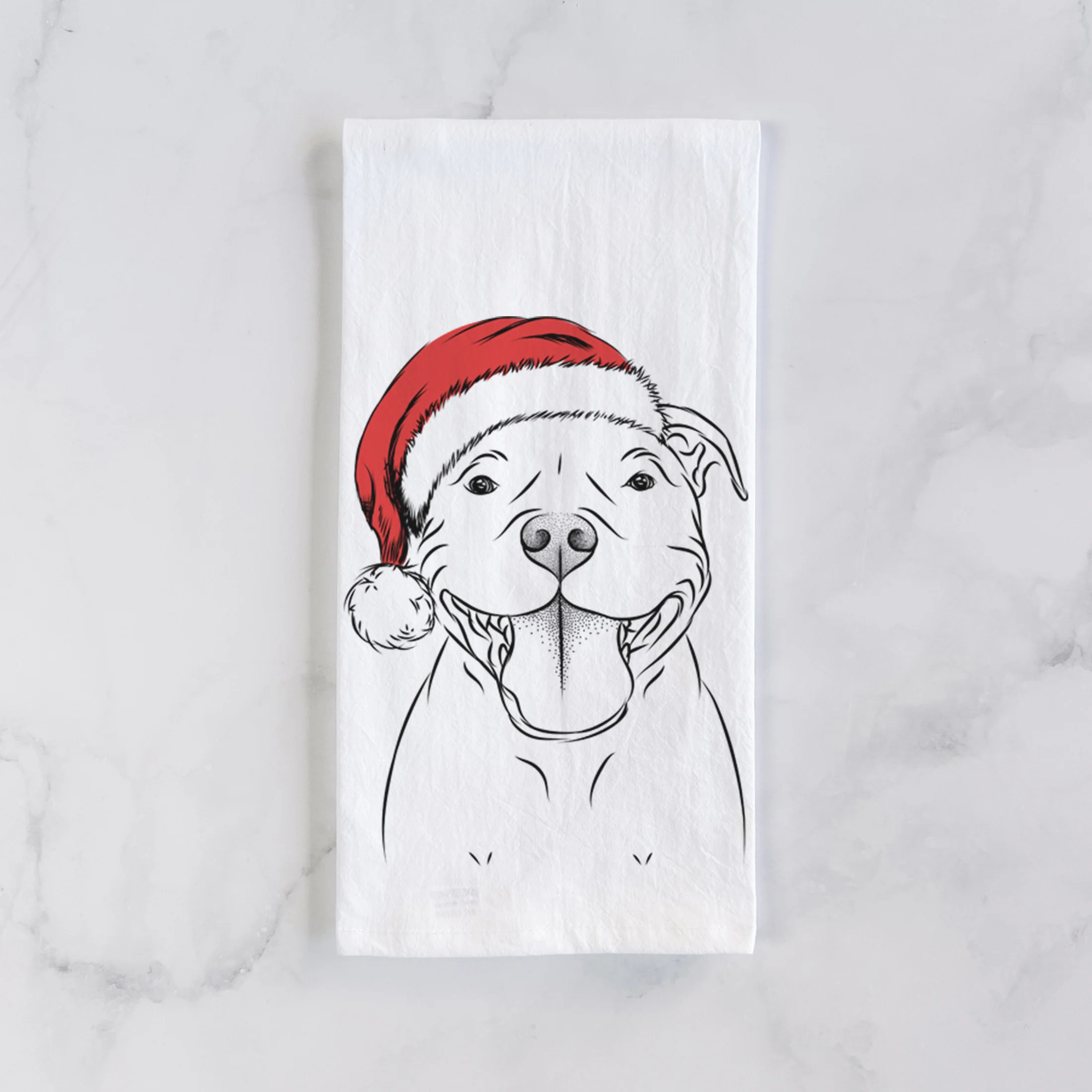 Wafer the Staffordshire Bull Terrier Tea Towel - Image 2