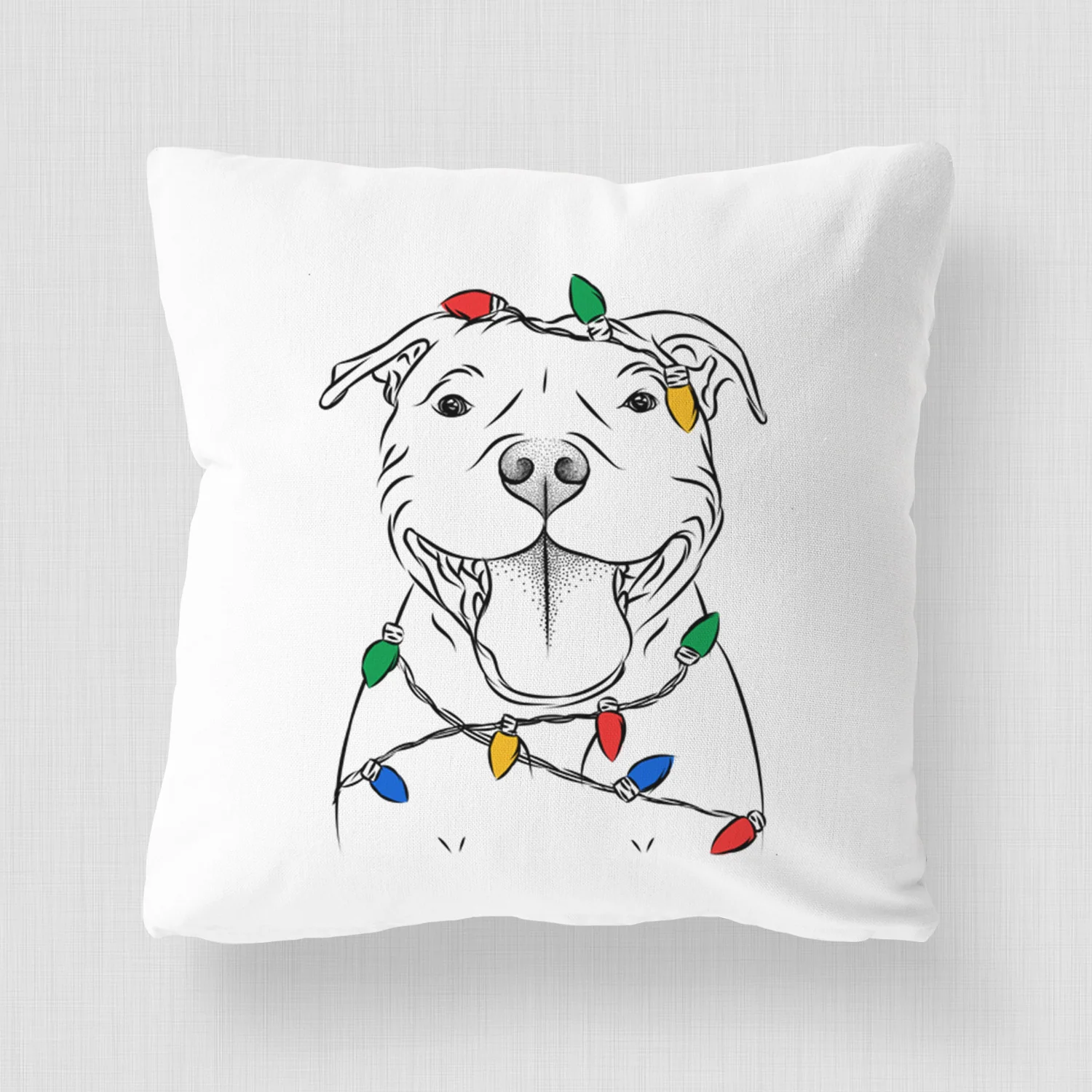 Wafer the Staffordshire Bull Terrier - Throw Pillow Cover - Image 4
