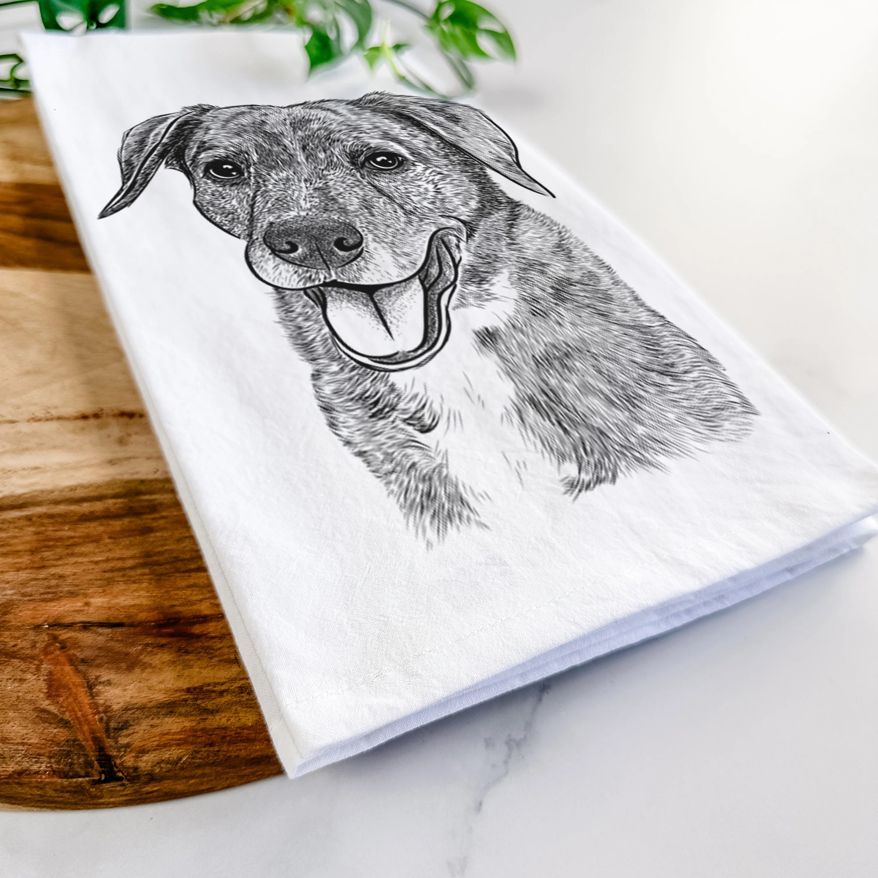 Wally the Mixed Breed Tea Towel - Image 5