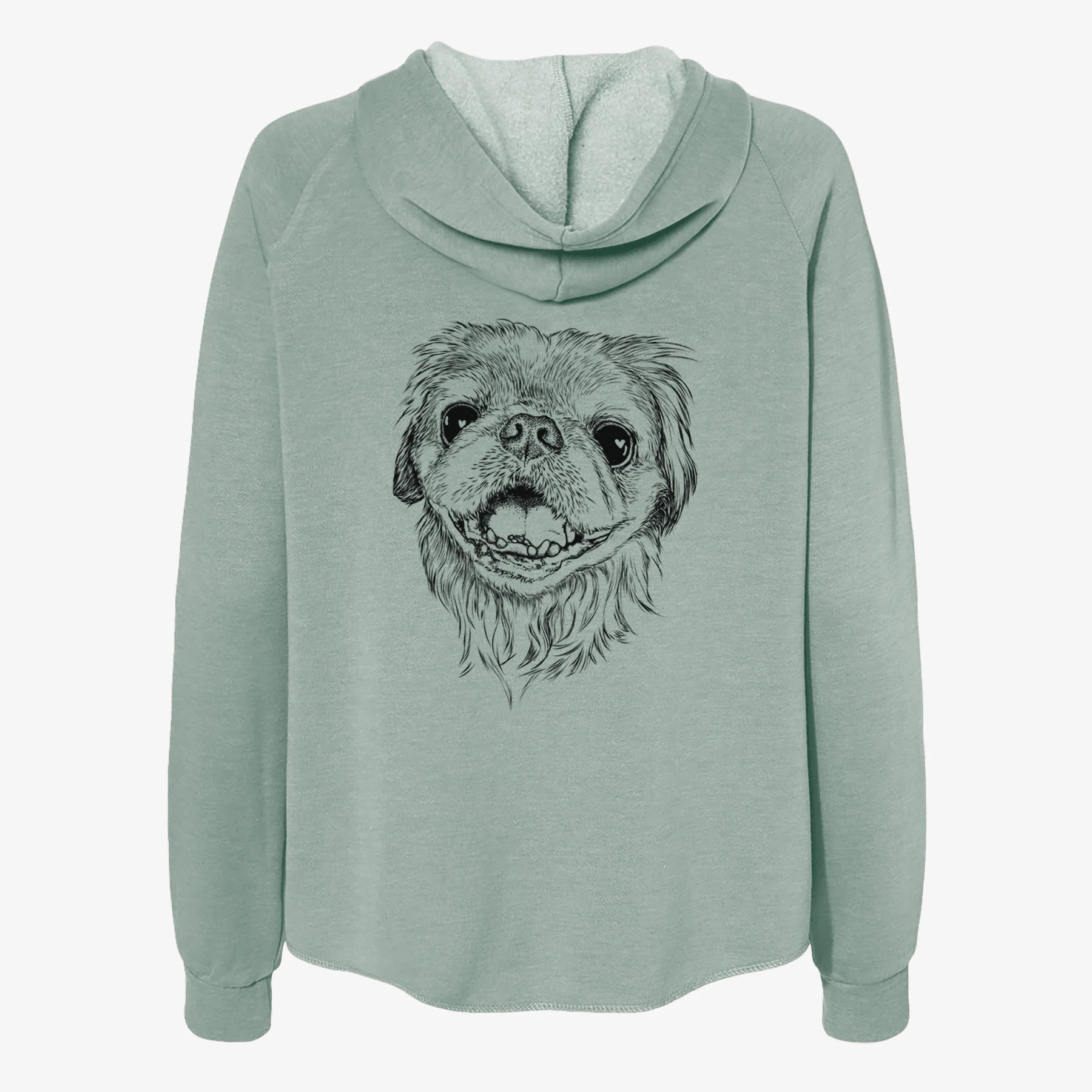 Wally the Pekingese - Women's Cali Wave Zip-Up Sweatshirt - Image 4