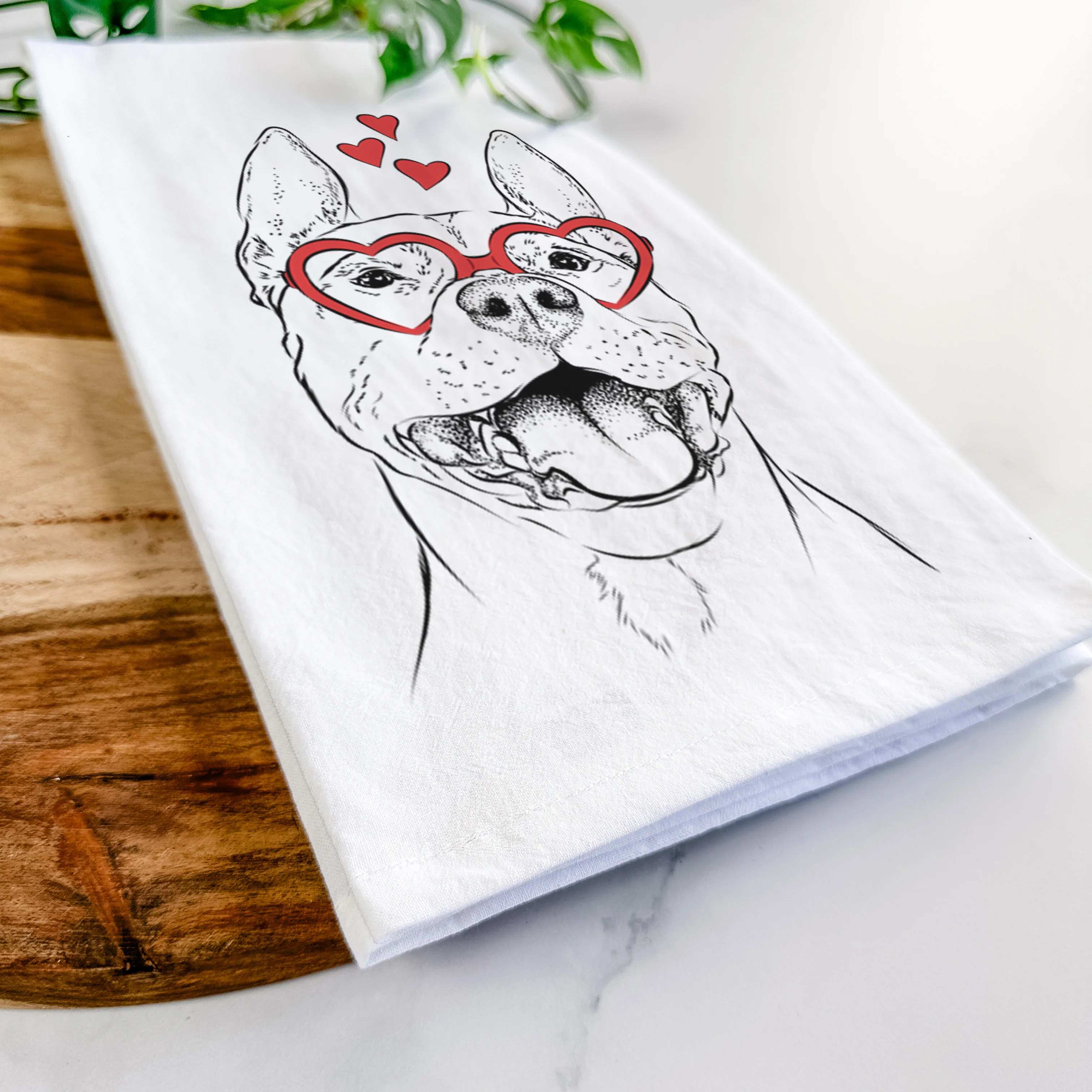 Wally the Pitbull Tea Towel - Image 7
