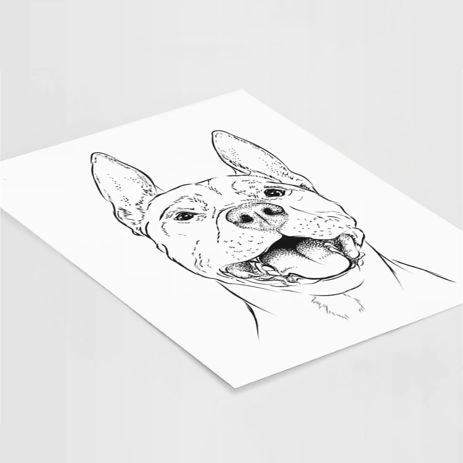 Wally the Pitbull Art Print - Image 8