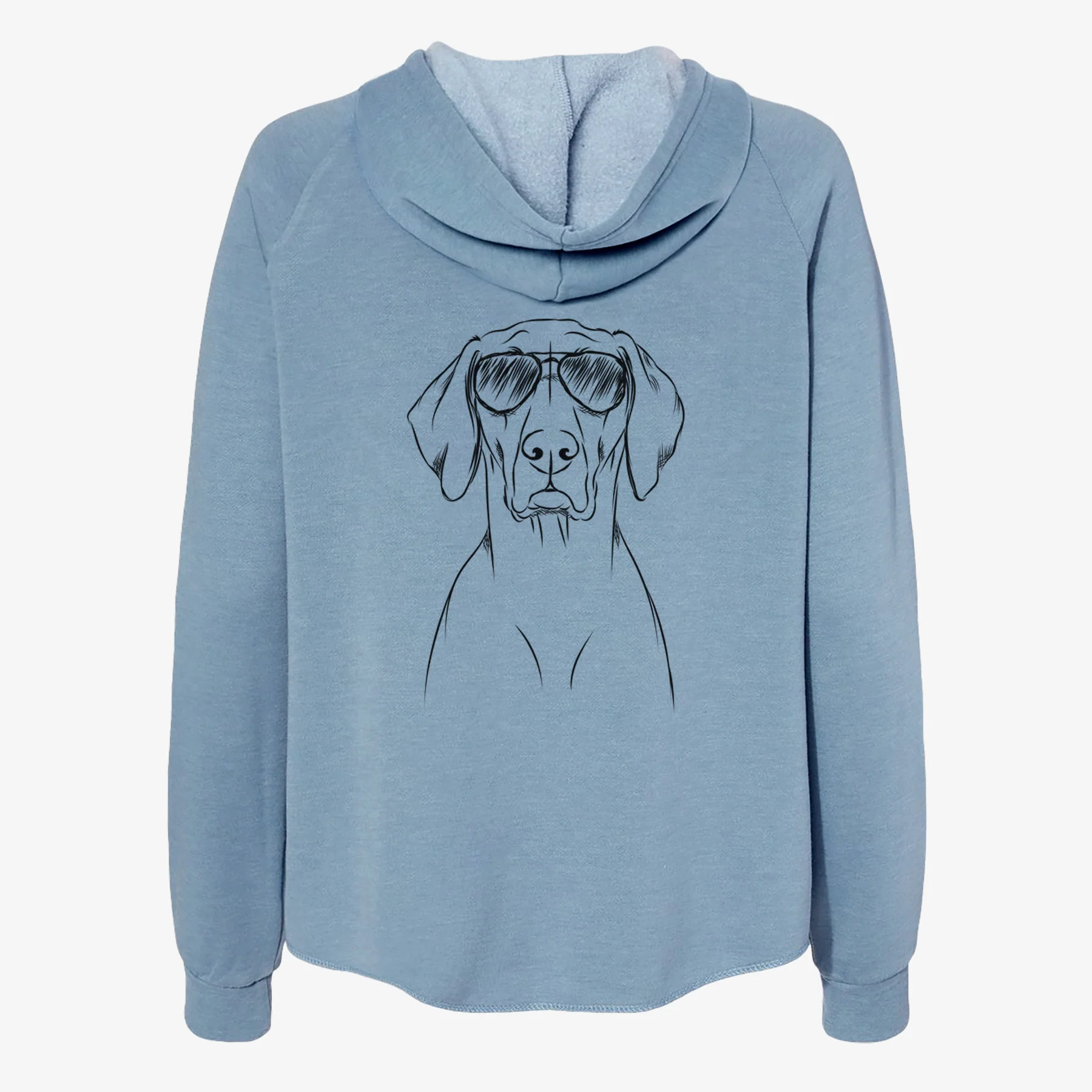Walter the Weimaraner - Women's Cali Wave Zip-Up Sweatshirt - Image 9