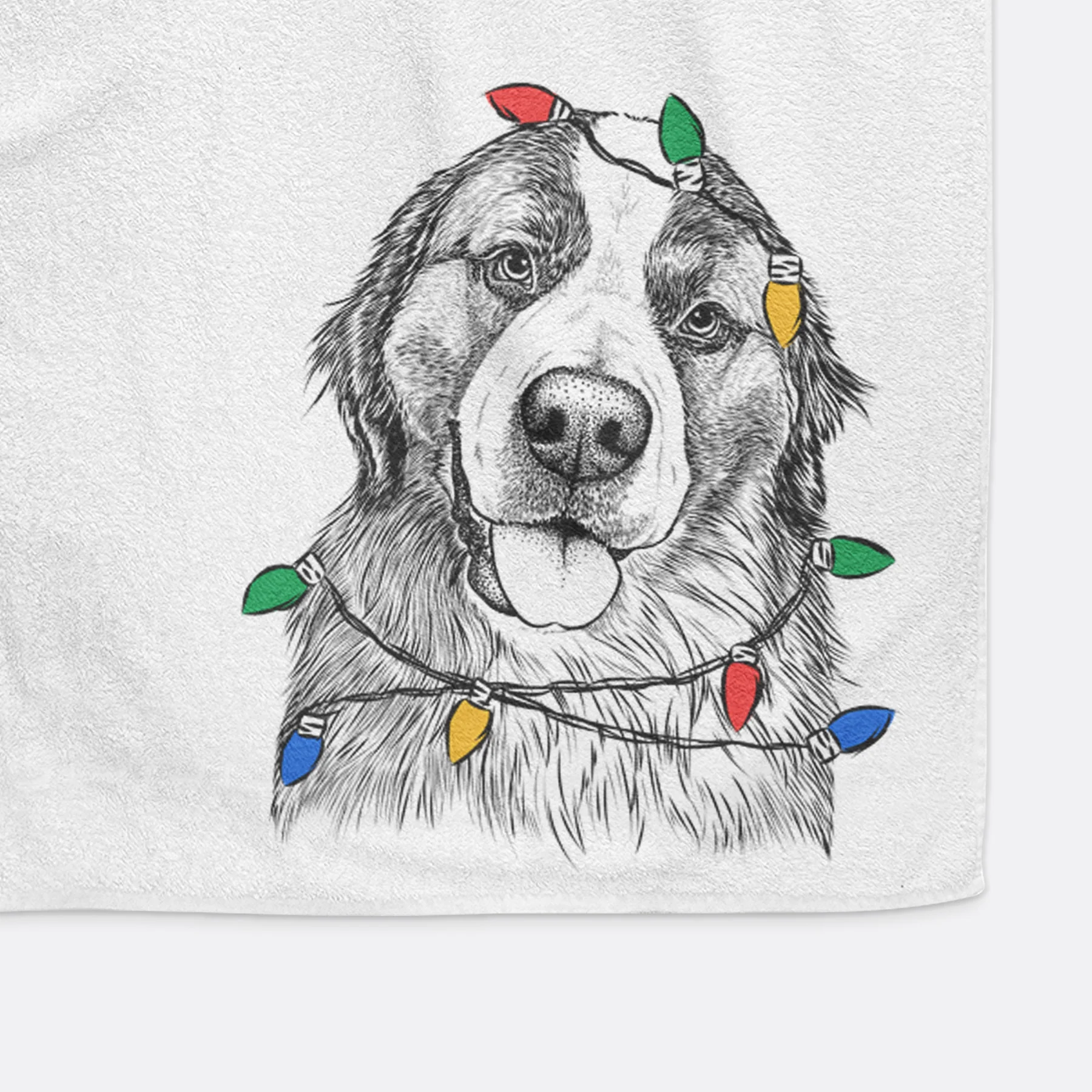 Walter the Bernese Mountain Dog Mix Decorative Hand Towel - Image 11