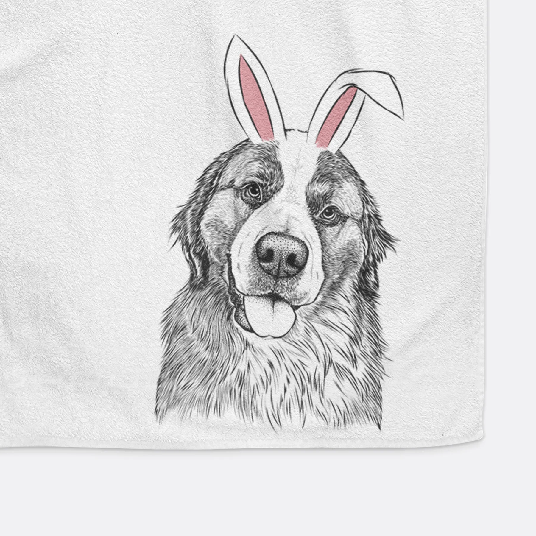 Walter the Bernese Mountain Dog Mix Decorative Hand Towel - Image 15