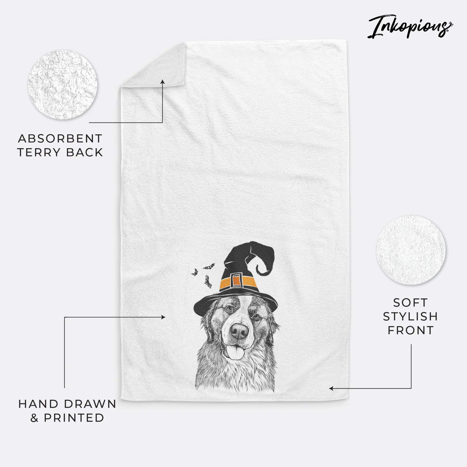 Walter the Bernese Mountain Dog Mix Decorative Hand Towel - Image 20