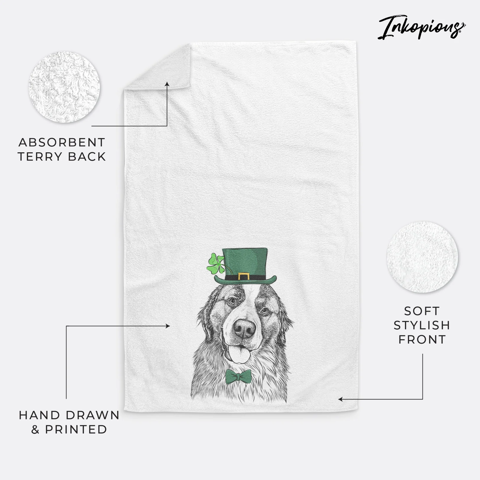 Walter the Bernese Mountain Dog Mix Decorative Hand Towel - Image 25